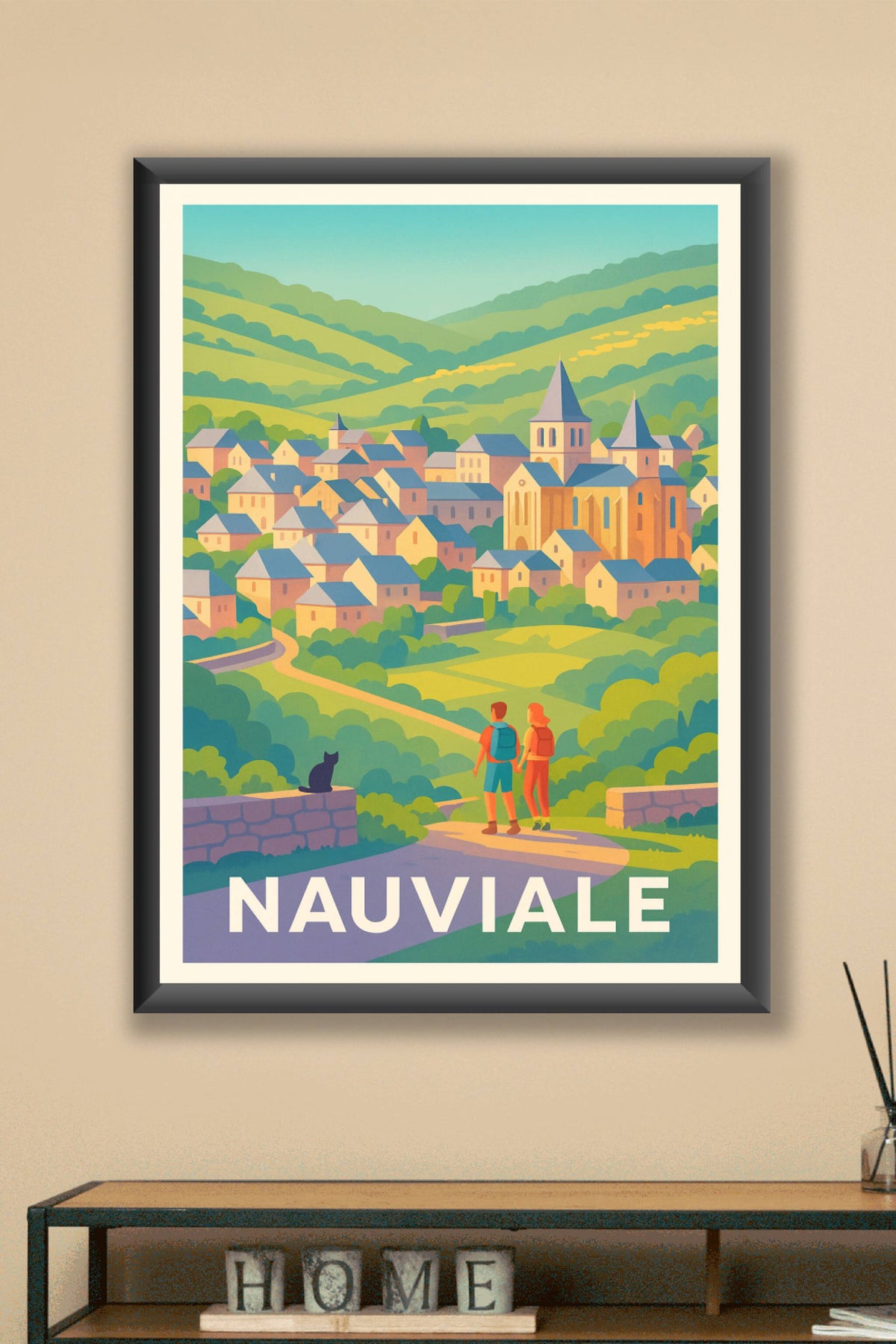 Affiche Nauviate — Évasion bucolique au cœur des vallées · poster d'art de Nauviate