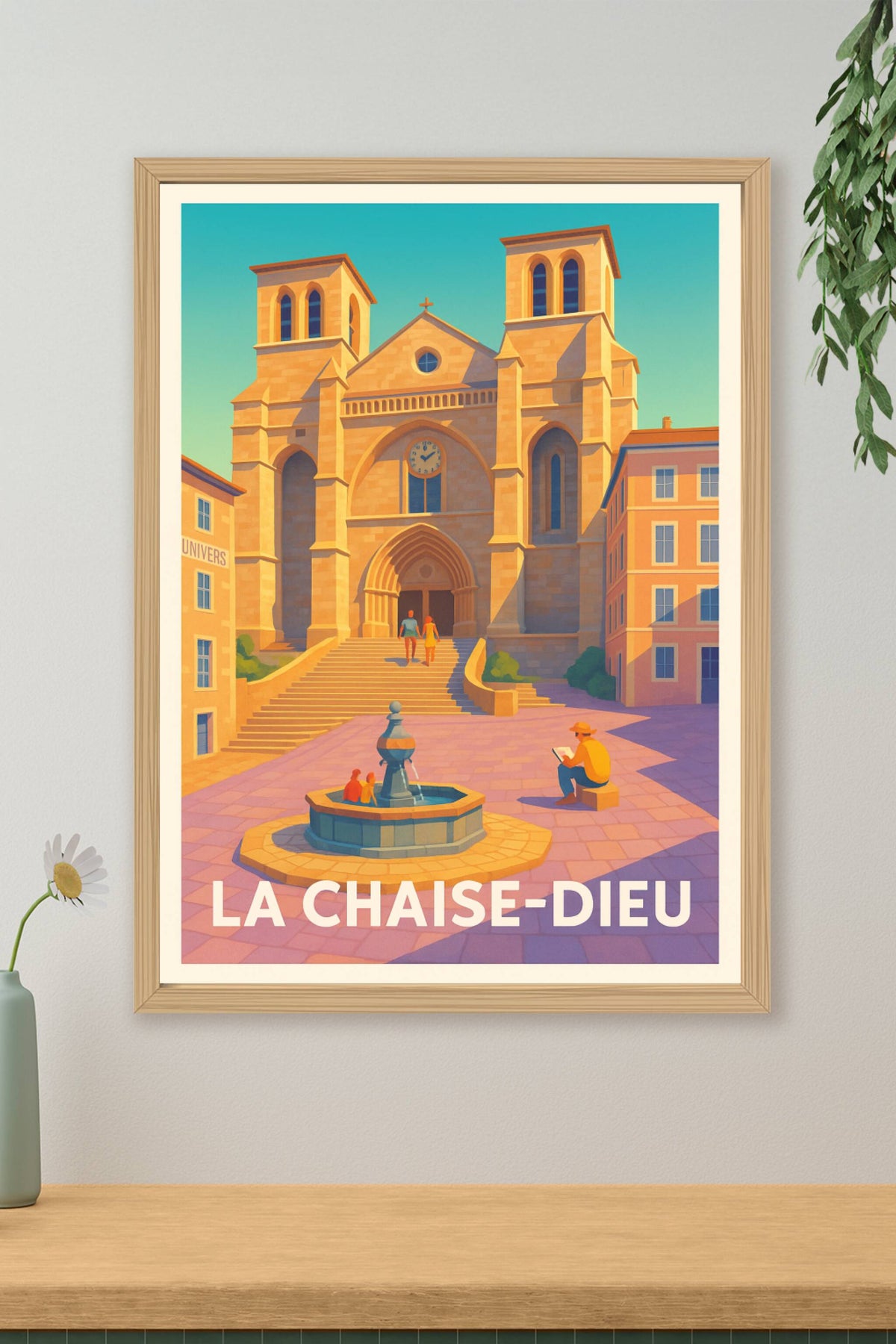 Affiche La Chaise-Dieu — Charme historique et sérénité en Haute-Loire · poster d'art de La Chaise-Dieu