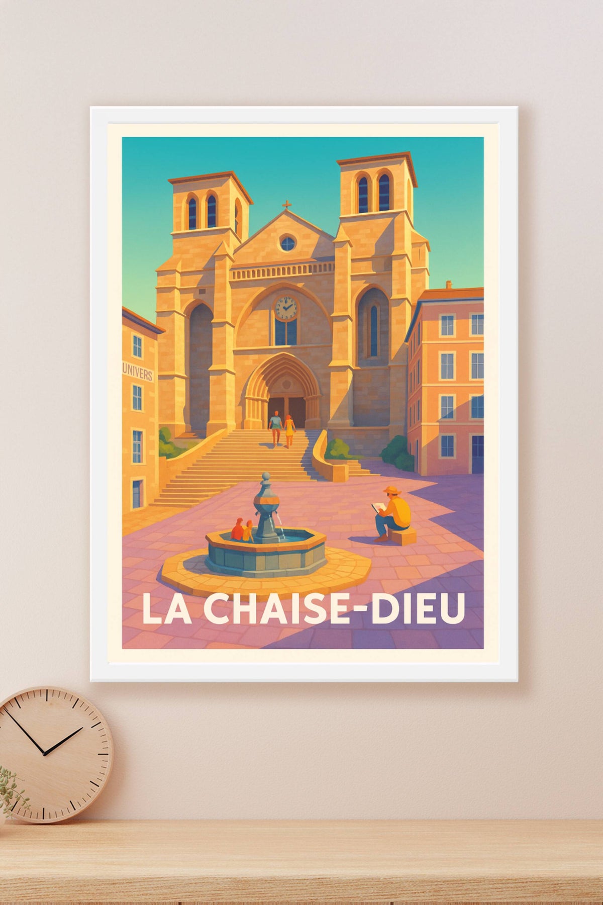 Affiche La Chaise-Dieu — Charme historique et sérénité en Haute-Loire · poster d'art de La Chaise-Dieu