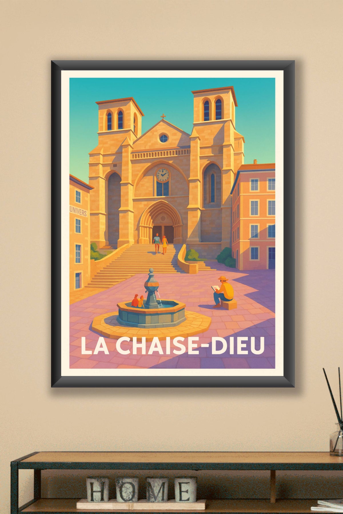 Affiche La Chaise-Dieu — Charme historique et sérénité en Haute-Loire · poster d'art de La Chaise-Dieu