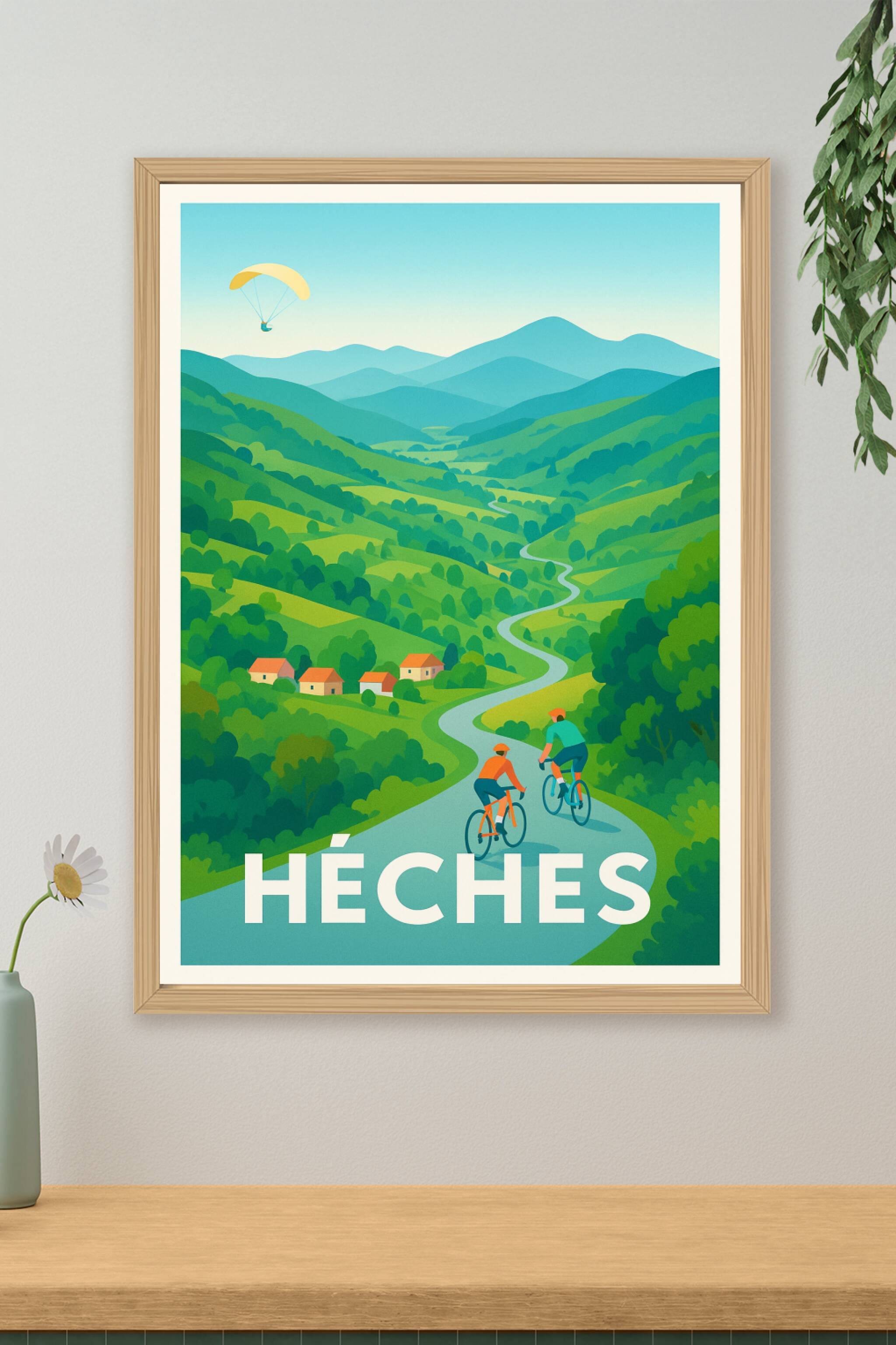Affiche de Héches - Évasion et nature à vélo