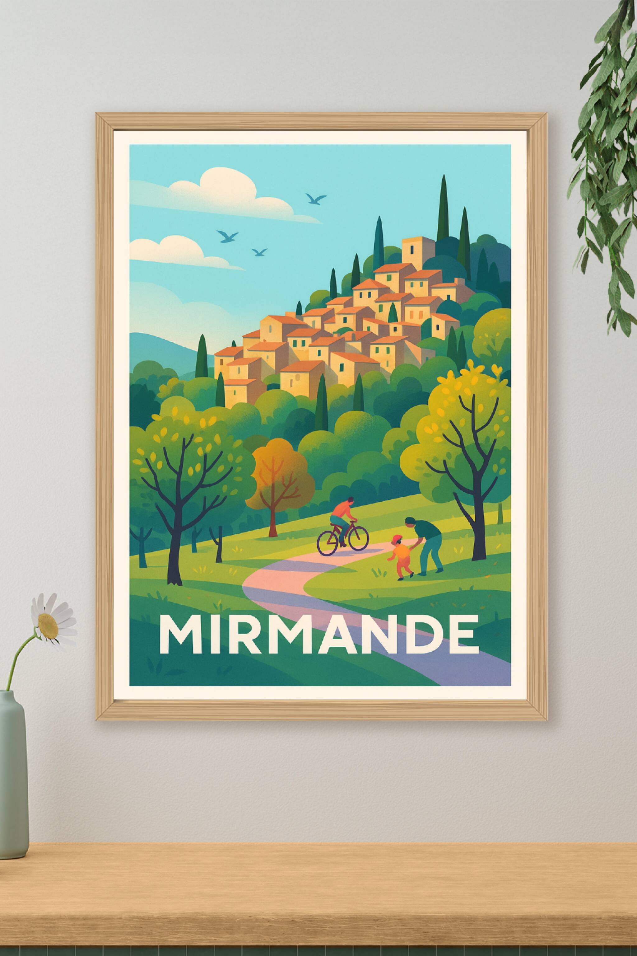 Affiche de Mirmande - Charme bucolique provençal