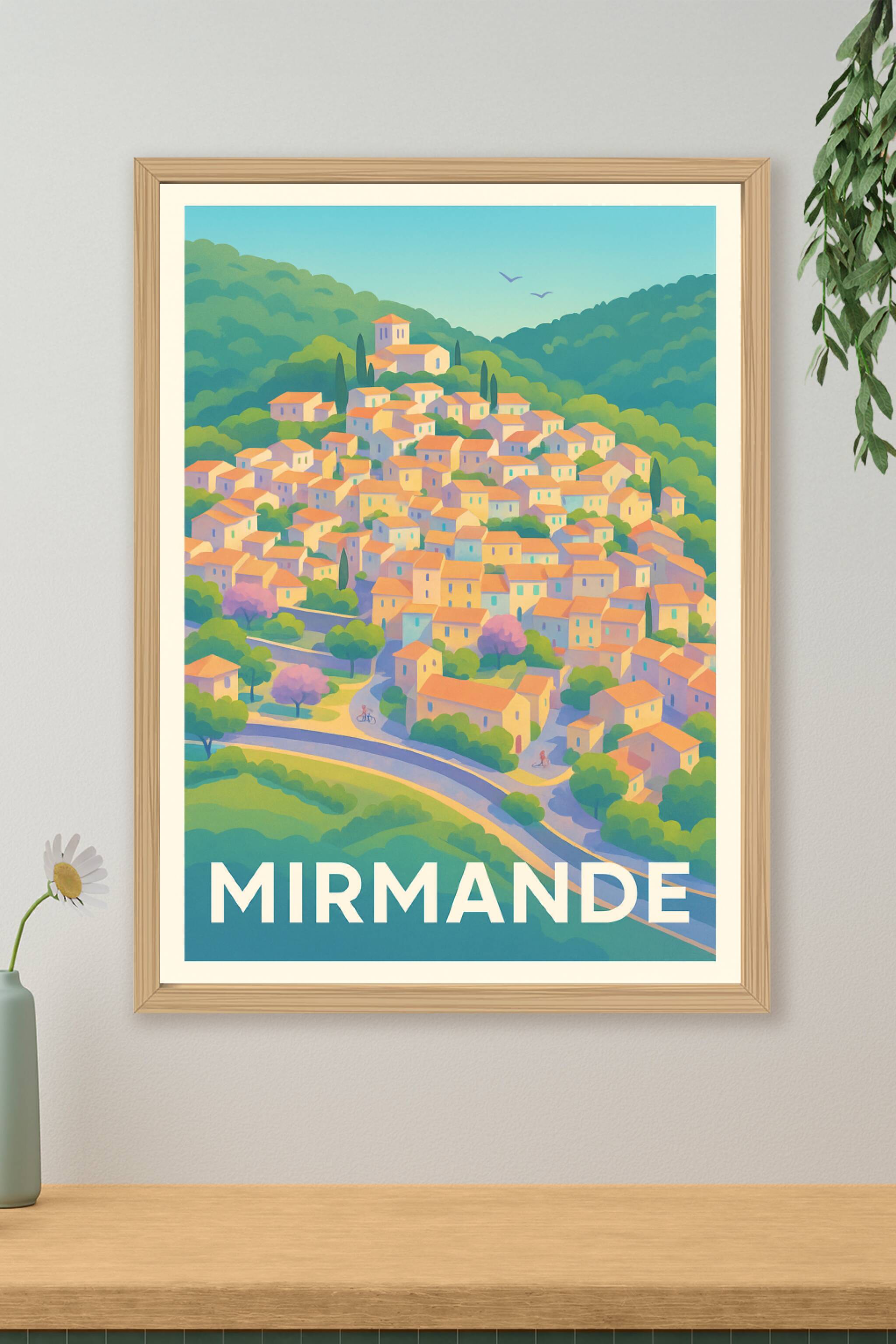 Affiche de Mirmande - Le charme pittoresque de la Provence