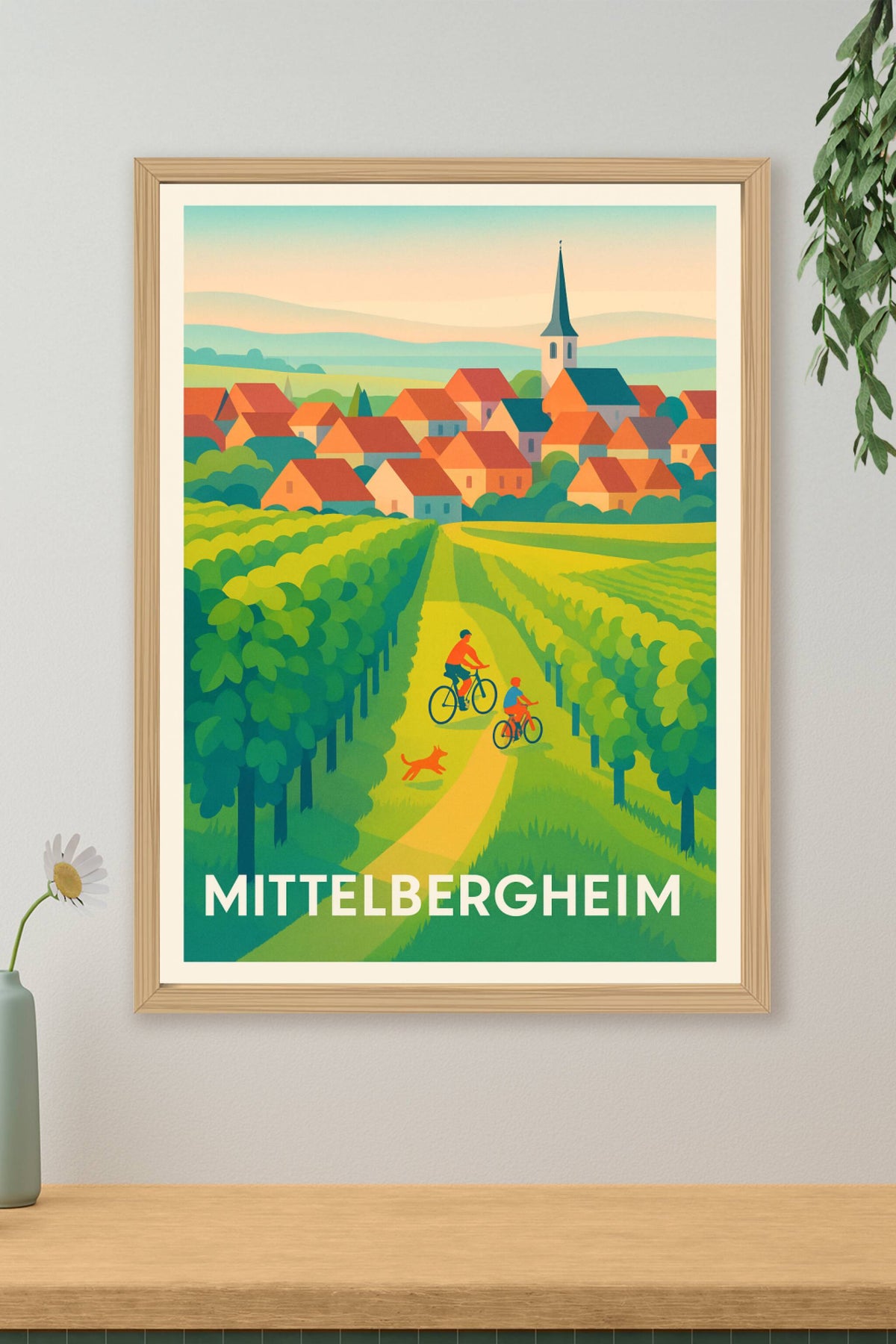 Affiche Mittelbergheim — Charme bucolique au coeur des vignes · poster d'art de Mittelbergheim