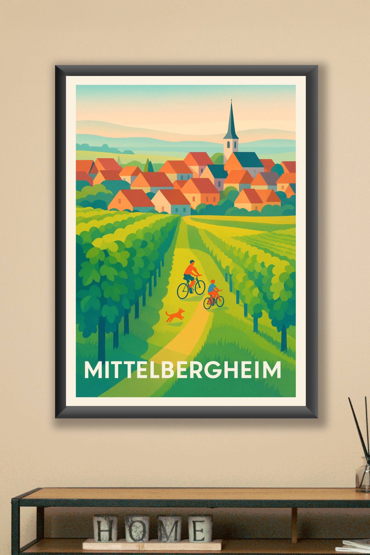 Affiche Mittelbergheim — Charme bucolique au coeur des vignes · poster d'art de Mittelbergheim