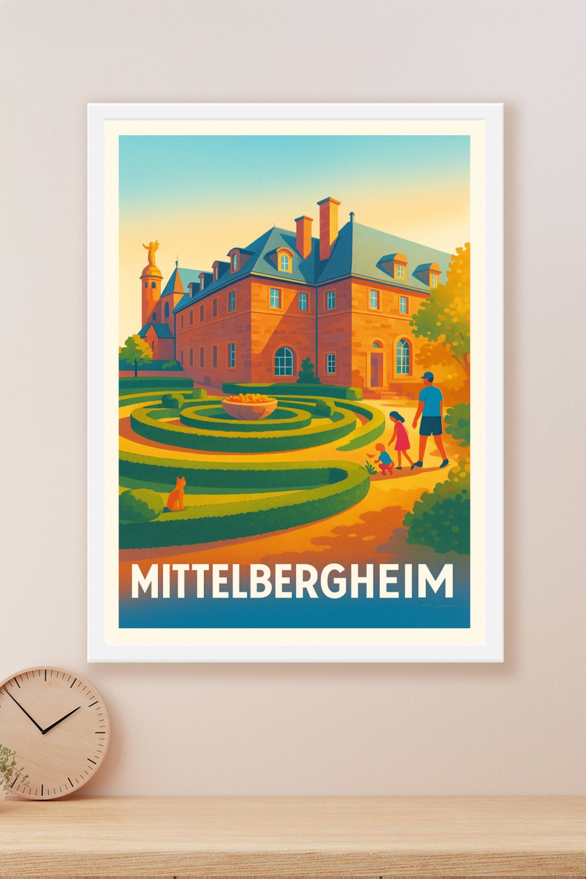 Affiche Mittelbergheim — Charme et sérénité au cœur des jardins · poster d'art de Mittelbergheim