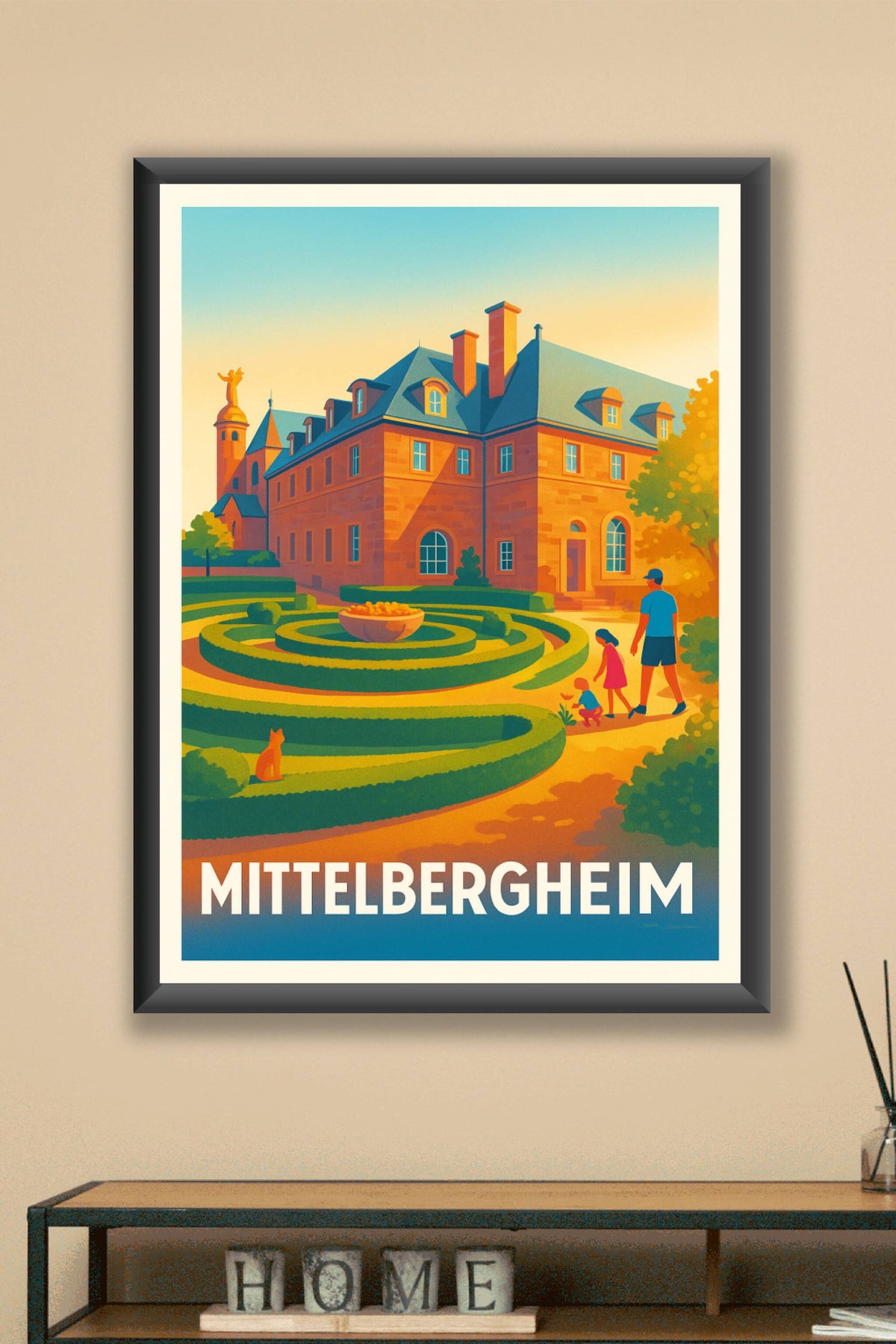 Affiche Mittelbergheim — Charme et sérénité au cœur des jardins · poster d'art de Mittelbergheim