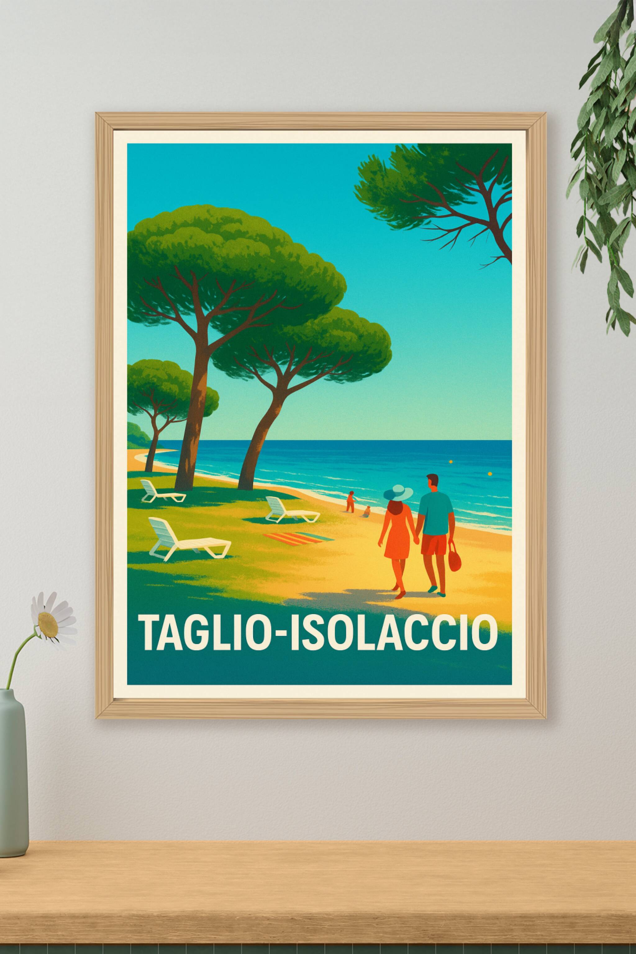 Affiche de Taglio-Isolaccio - Échappée balnéaire ensoleillée