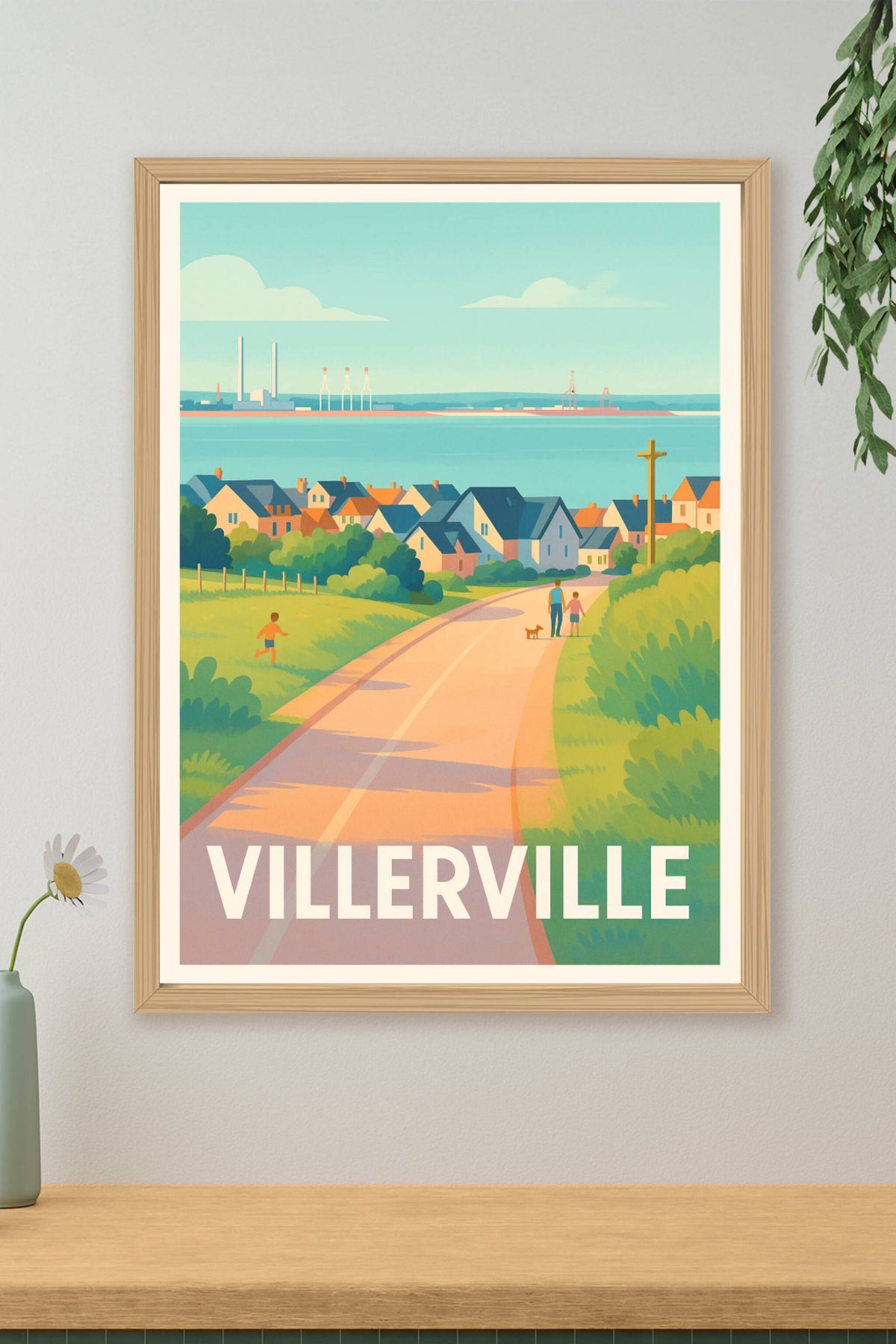 Affiche Villerville — Charme et douceur en bord de mer · poster d'art de Villerville
