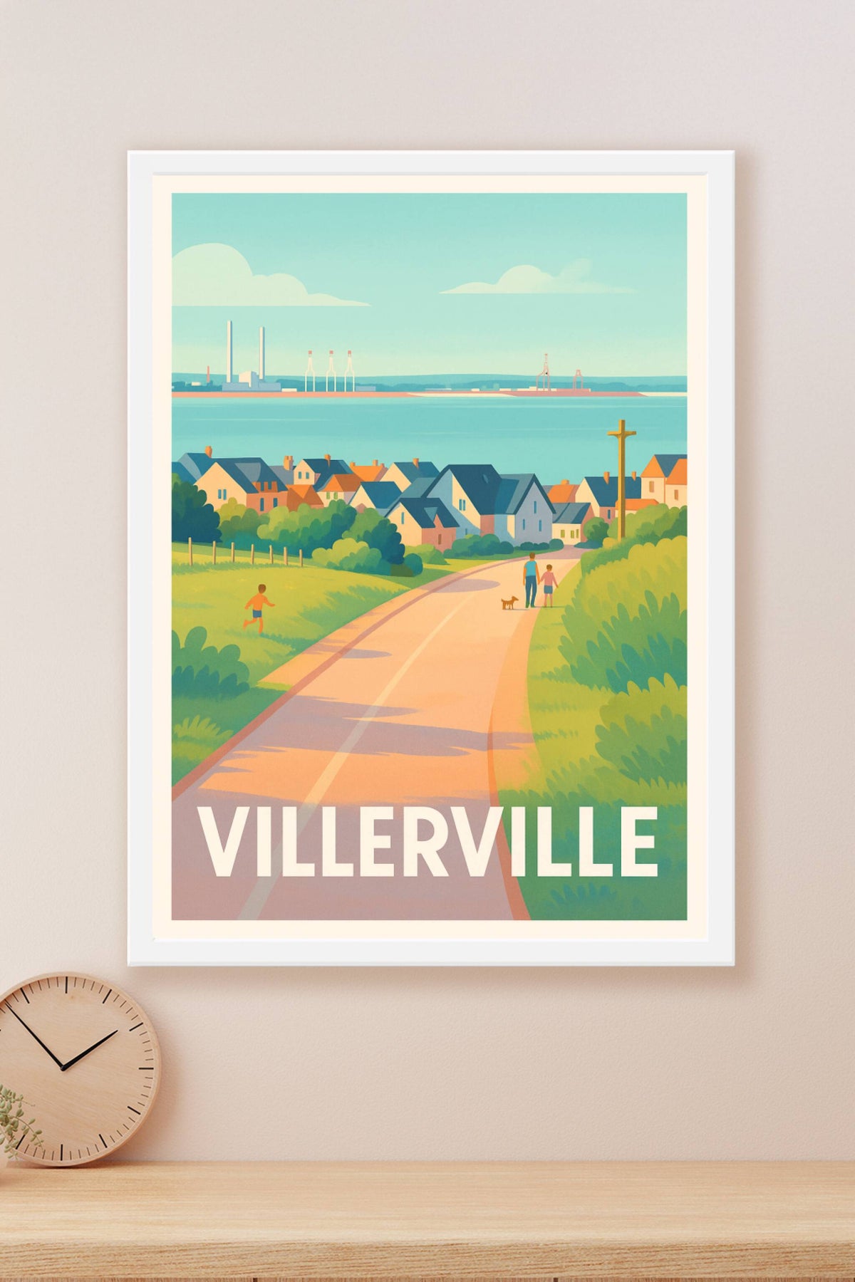 Affiche Villerville — Charme et douceur en bord de mer · poster d'art de Villerville