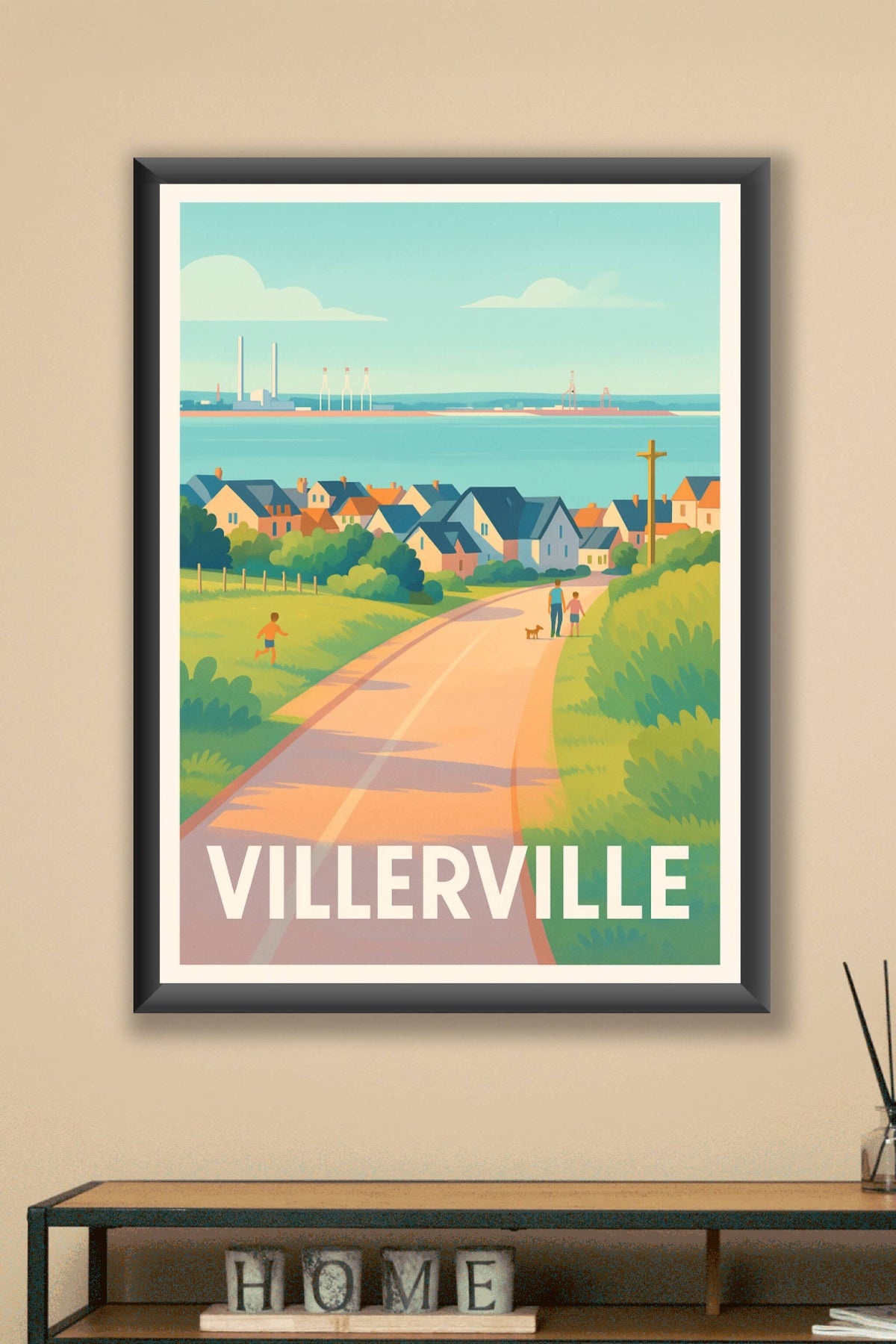 Affiche Villerville — Charme et douceur en bord de mer · poster d'art de Villerville