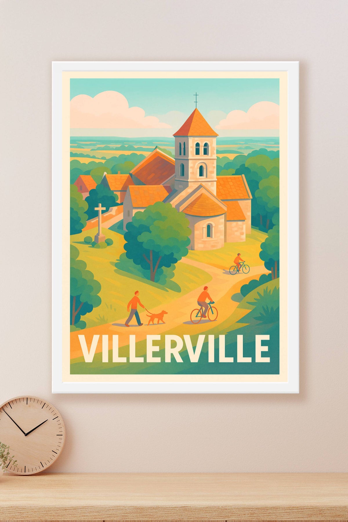Affiche Villerville — Douceur champêtre et sérénité normande · poster d'art de Villerville