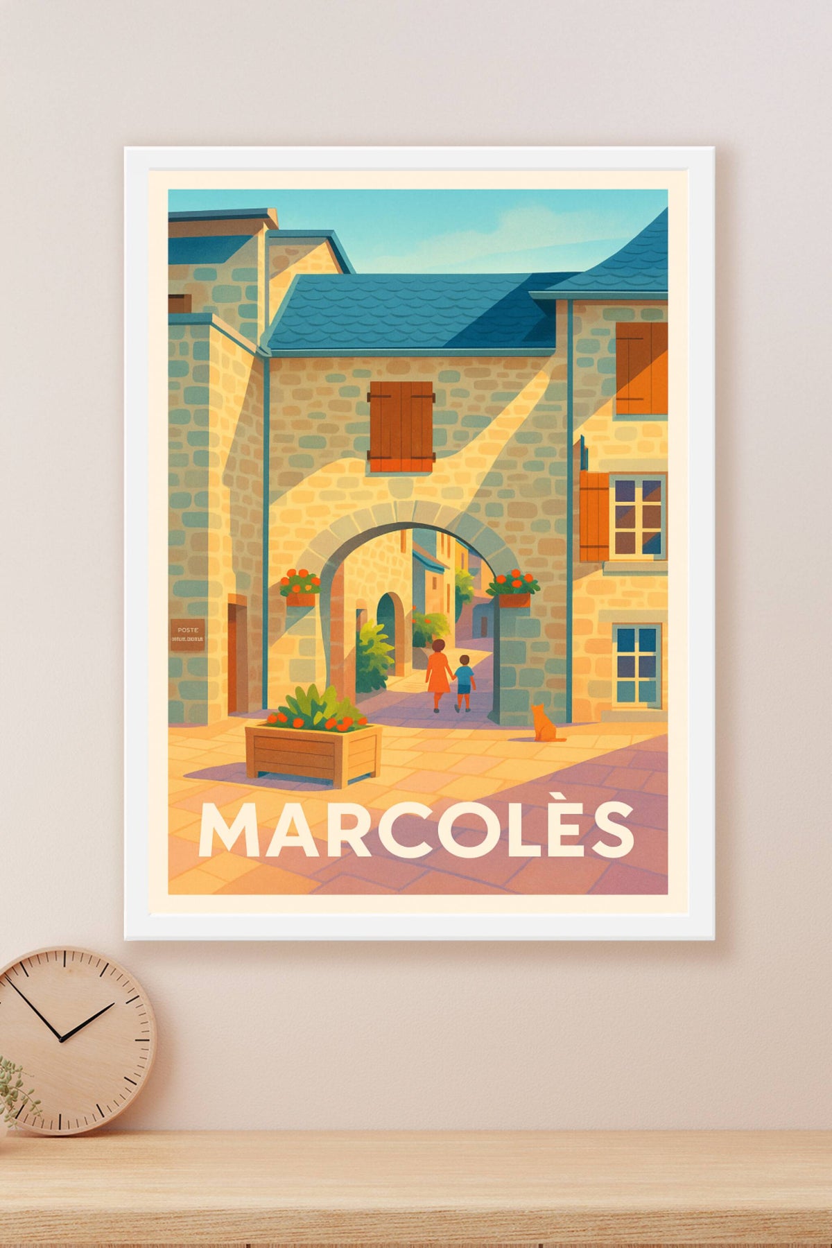 Affiche Marcolès — Charme intemporel des ruelles médiévales · poster d'art de Marcolès
