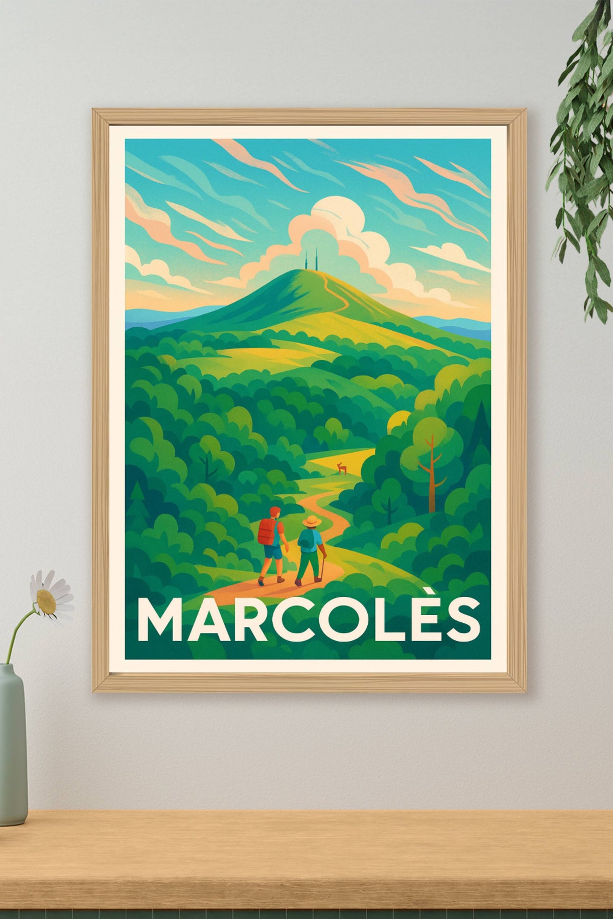 Affiche Marcolès — Évasion nature au cœur du massif · poster d'art de Marcolès