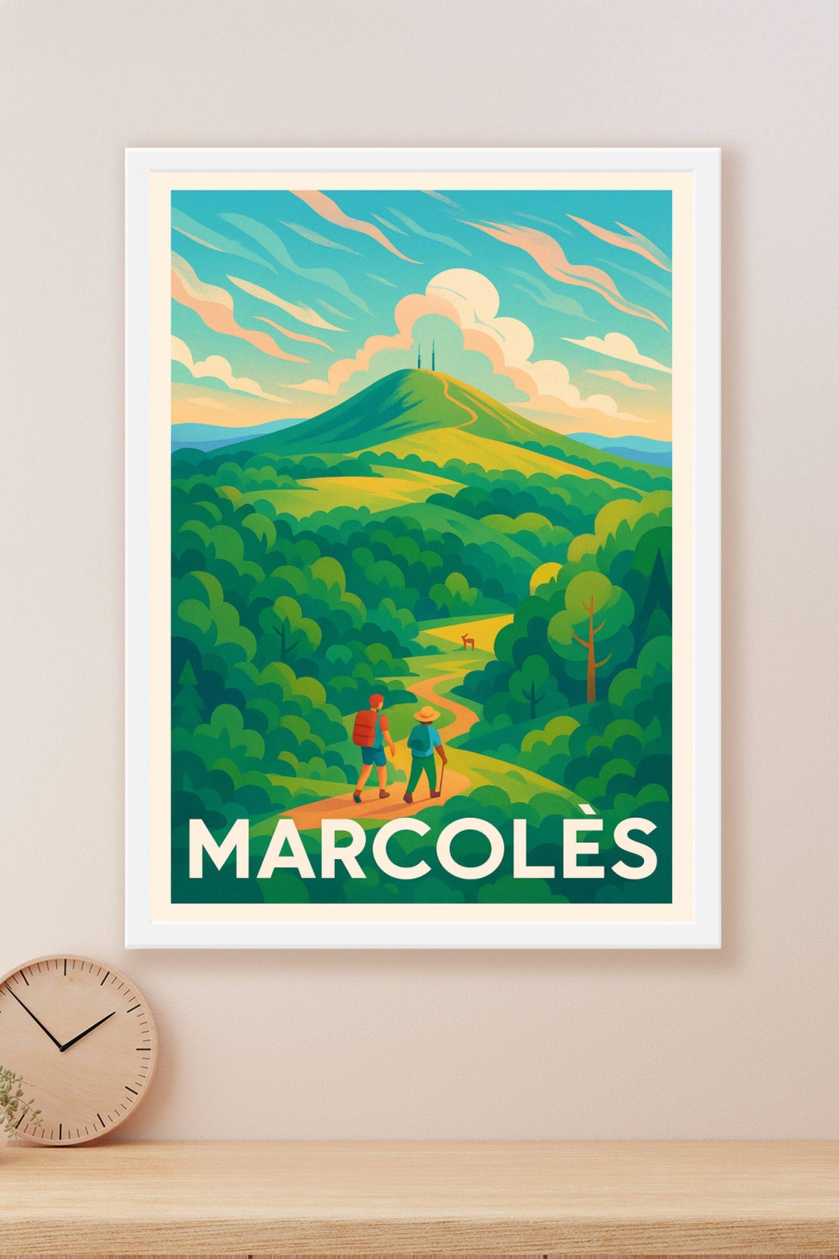 Affiche Marcolès — Évasion nature au cœur du massif · poster d'art de Marcolès