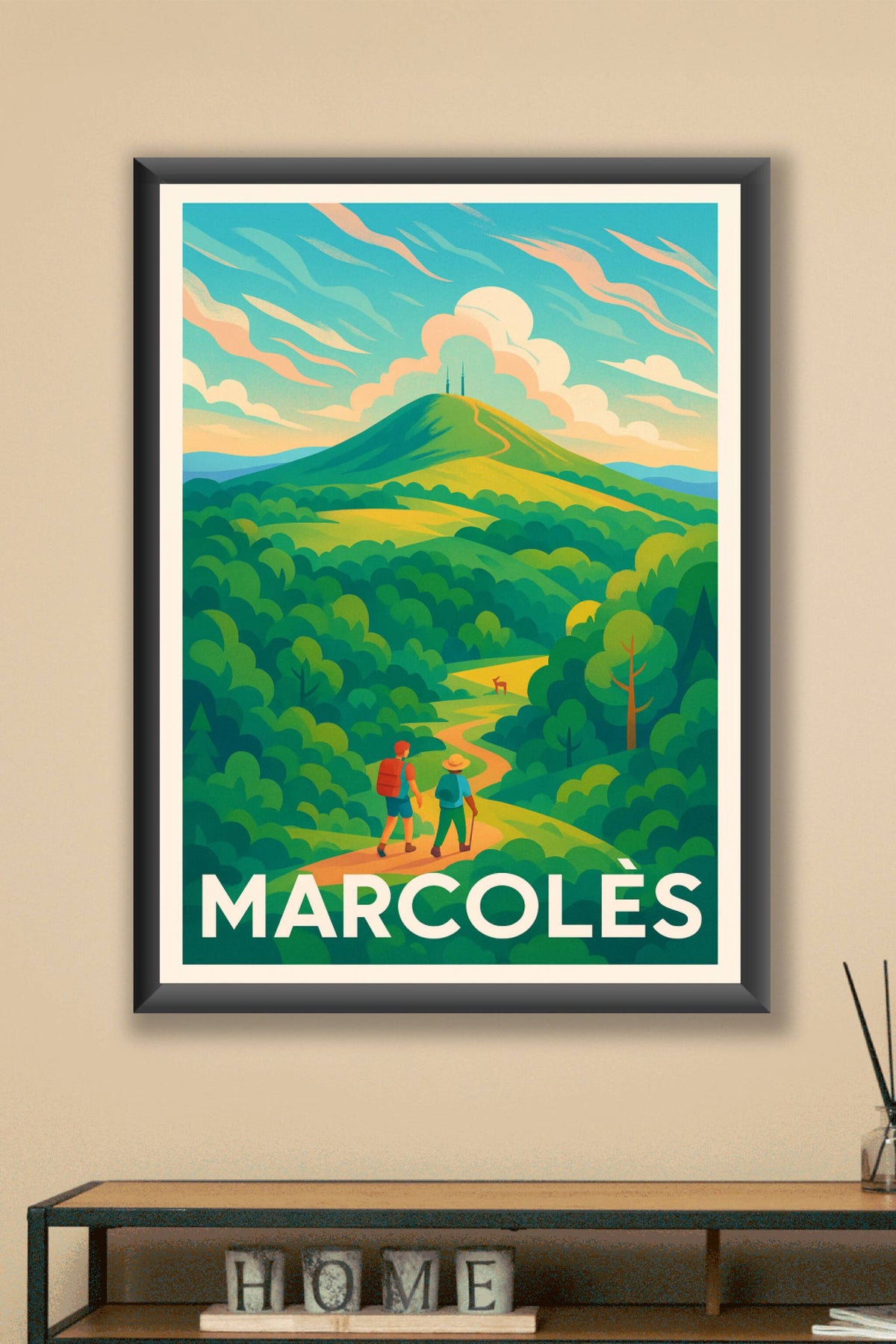 Affiche Marcolès — Évasion nature au cœur du massif · poster d'art de Marcolès