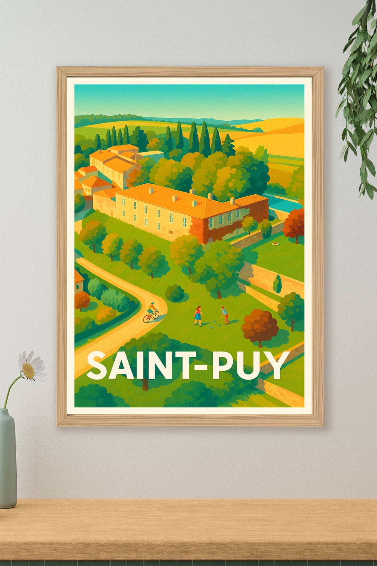 Affiche Saint-Puy — Évasion champêtre et Douceur de vivre · poster d'art de Saint-Puy