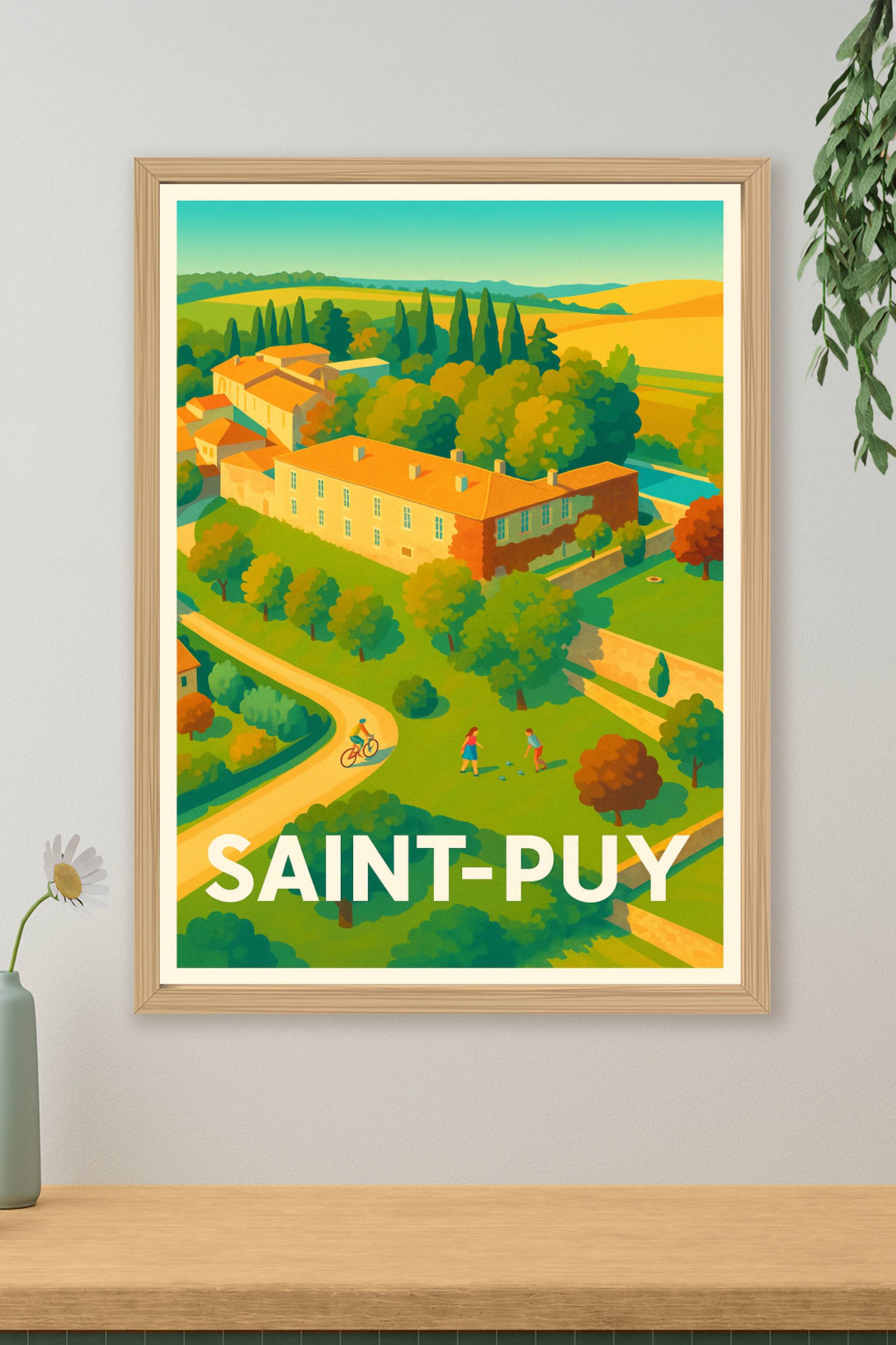 Affiche de Saint-Puy - Évasion champêtre et Douceur de vivre