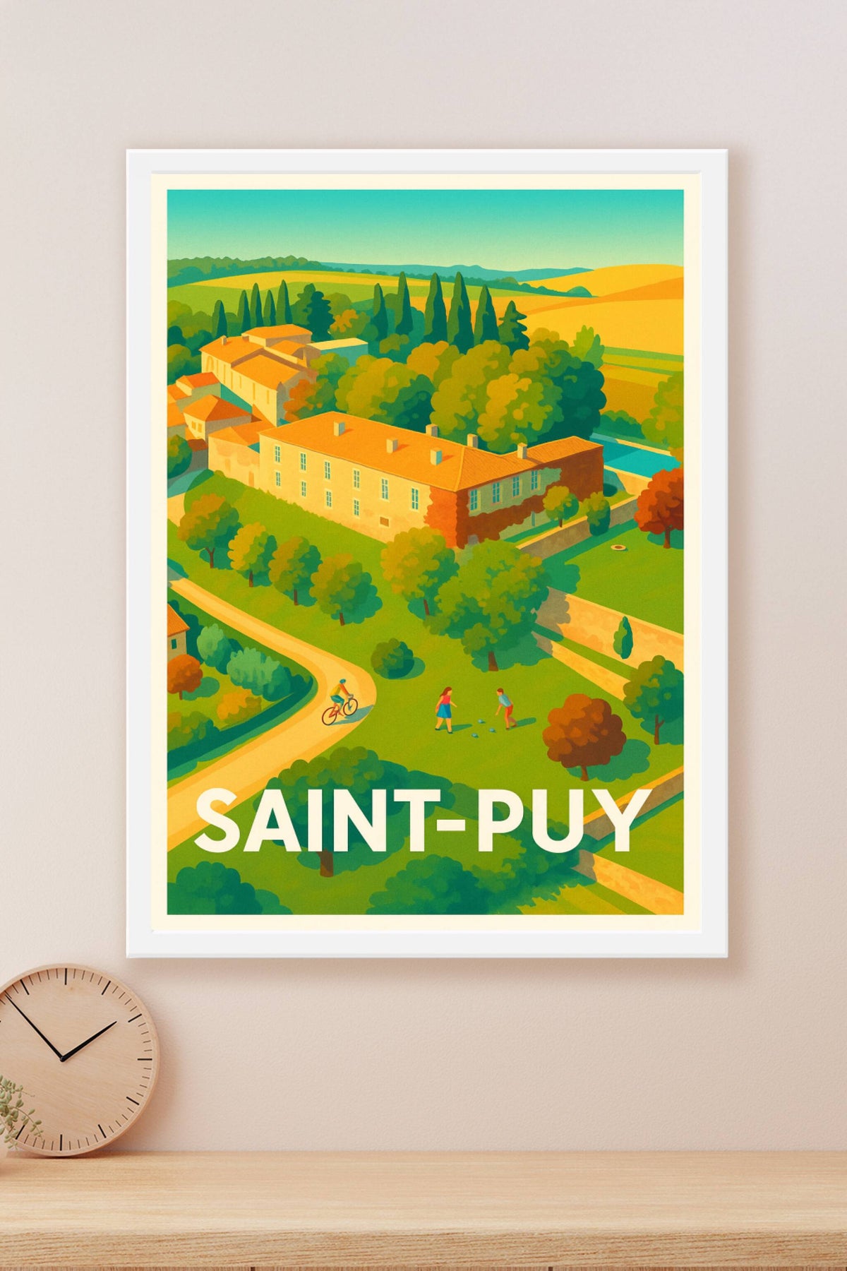 Affiche Saint-Puy — Évasion champêtre et Douceur de vivre · poster d'art de Saint-Puy