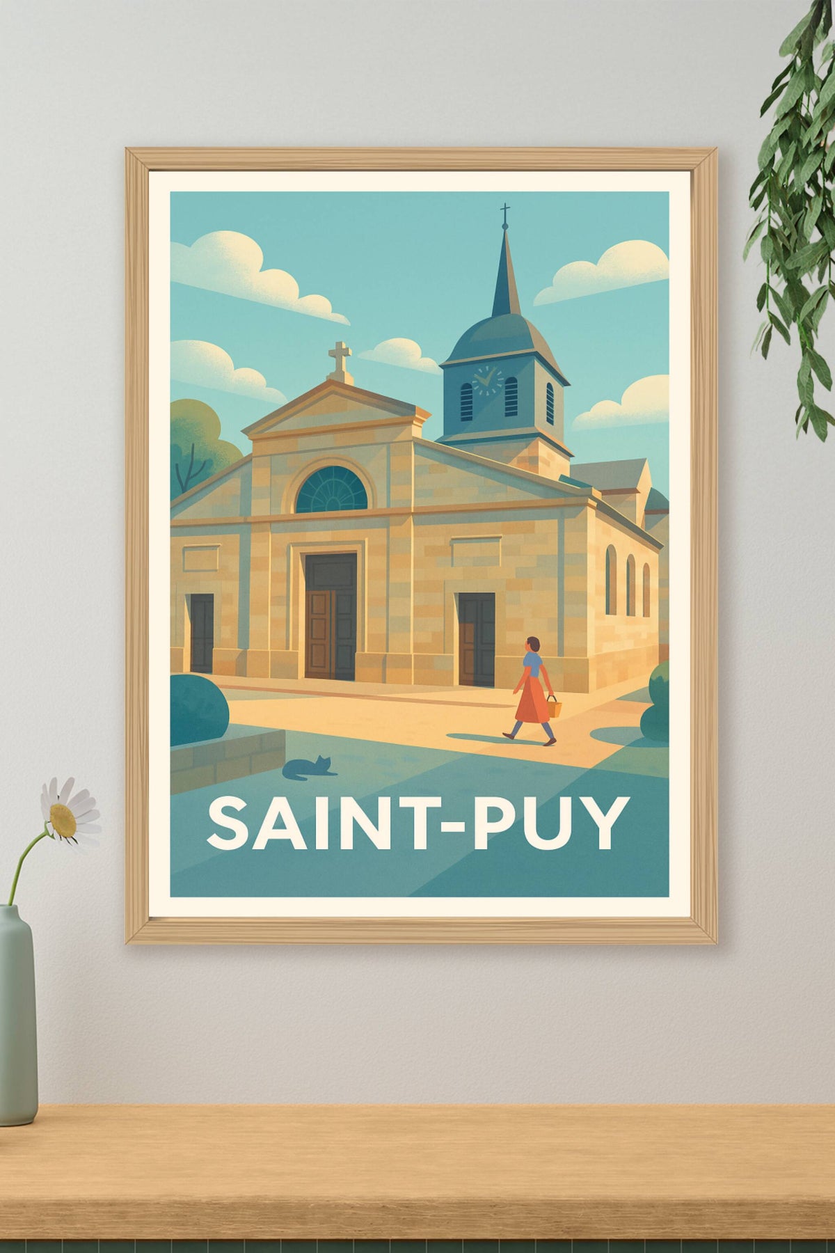Affiche Saint-Puy — Sérénité et charme provincial · poster d'art de Saint-Puy