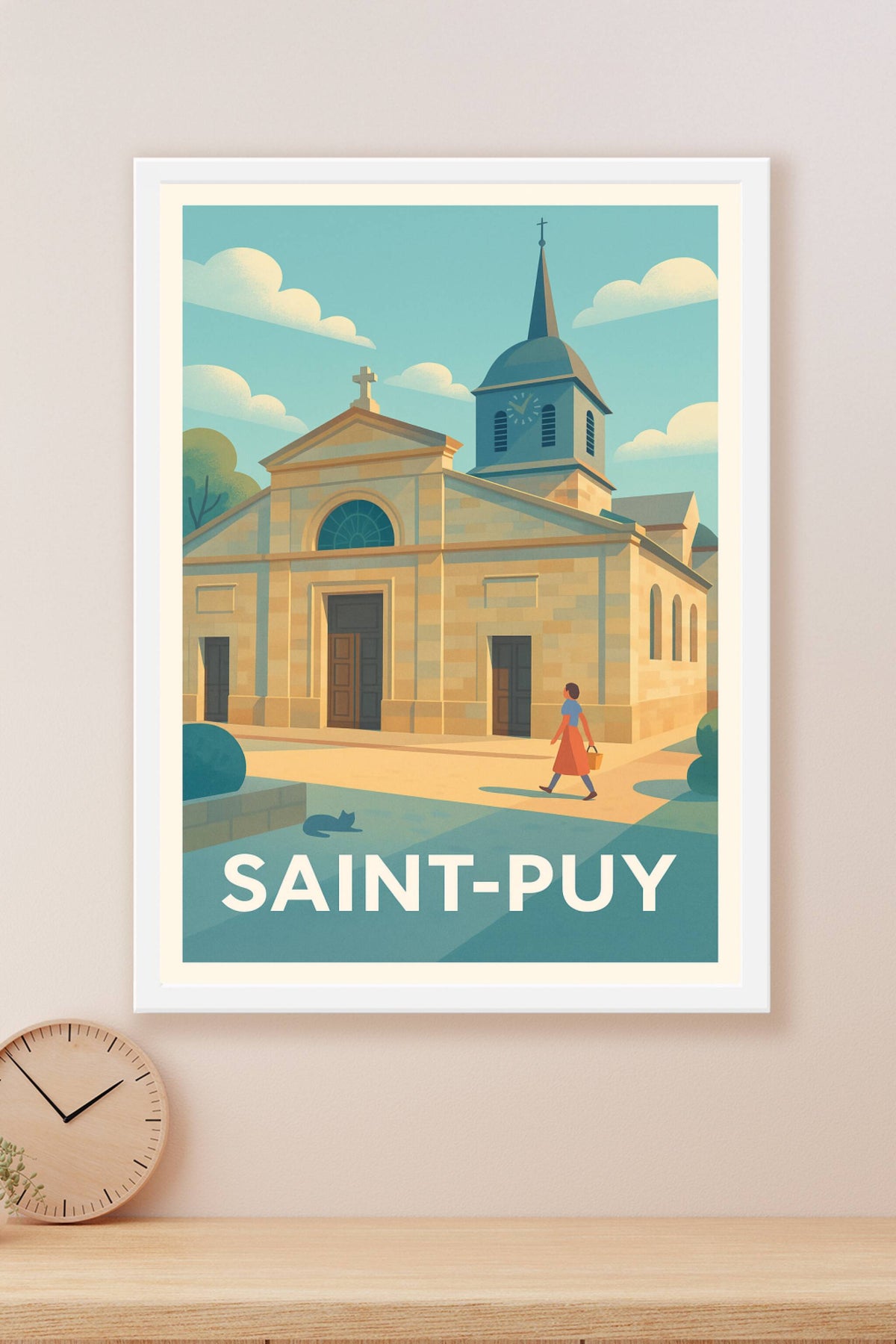 Affiche Saint-Puy — Sérénité et charme provincial · poster d'art de Saint-Puy
