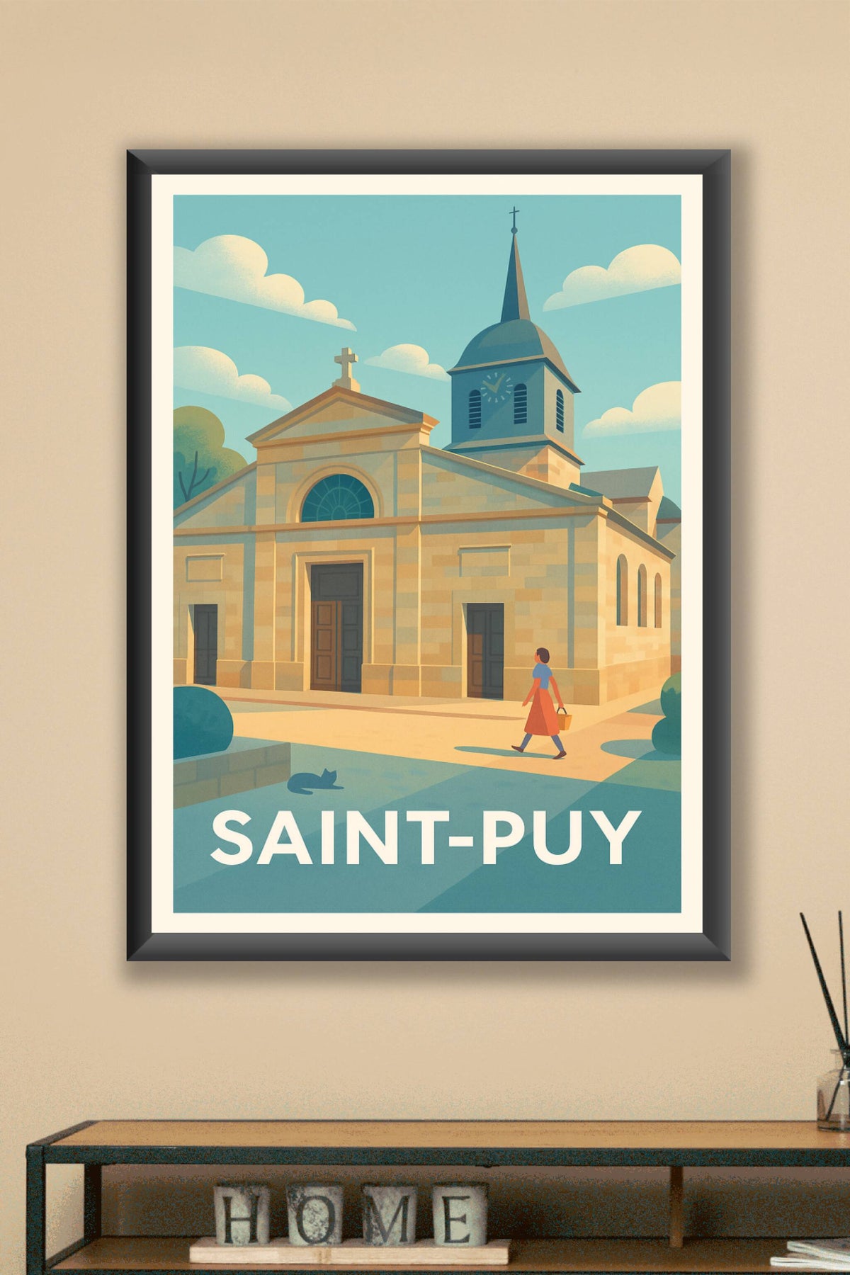 Affiche Saint-Puy — Sérénité et charme provincial · poster d'art de Saint-Puy