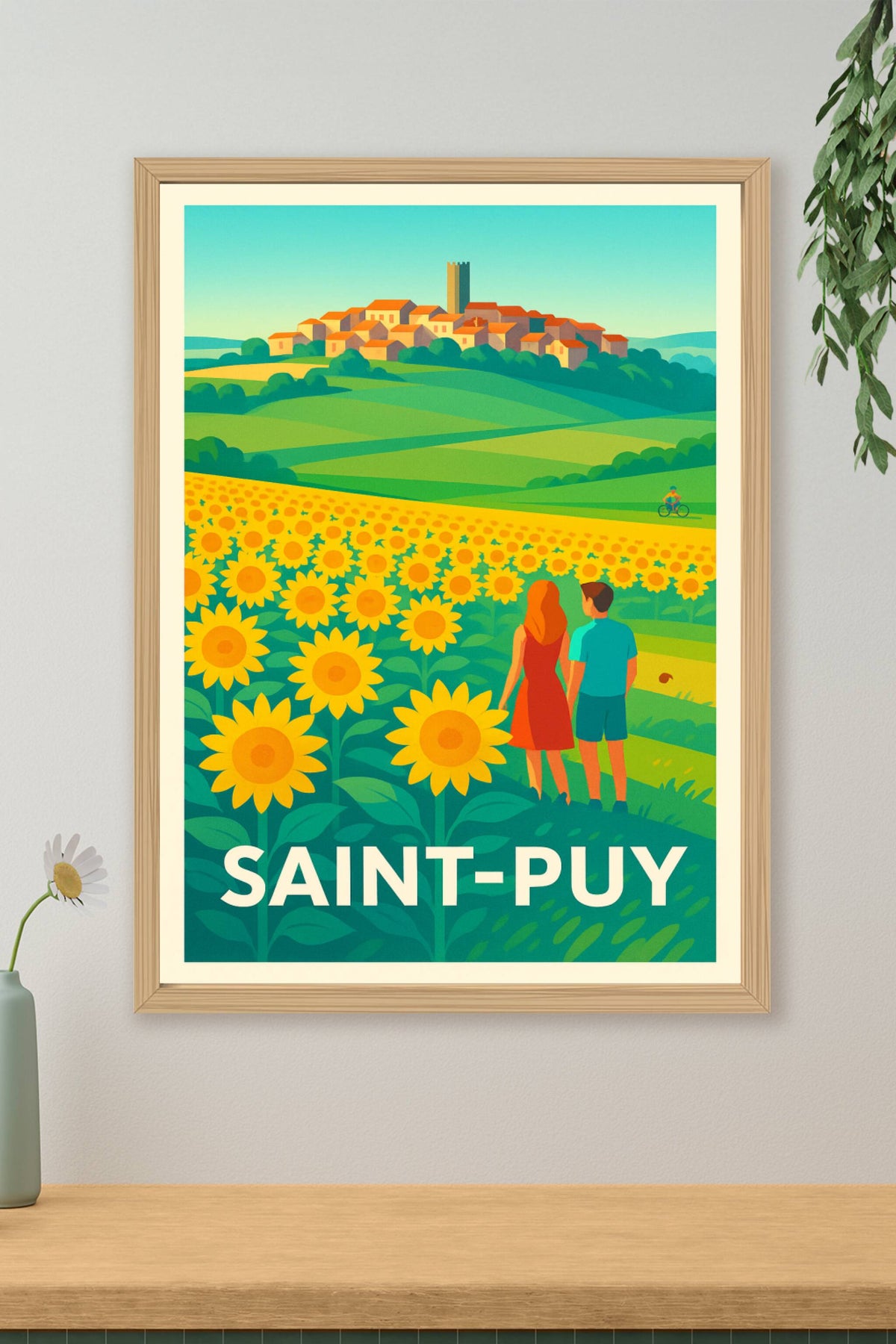 Affiche Saint-Puy — Évasion bucolique au cœur des tournesols · poster d'art de Saint-Puy