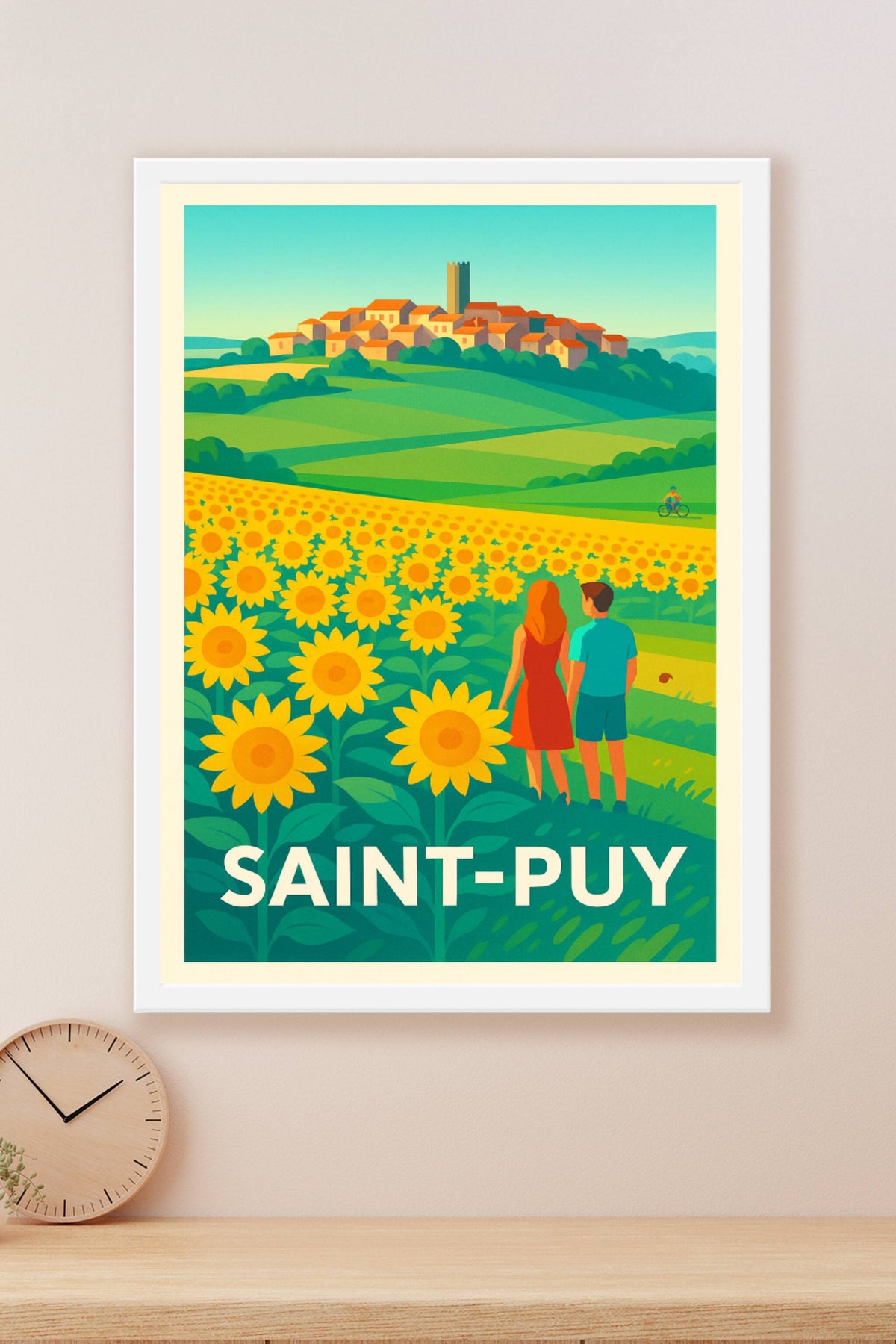 Affiche Saint-Puy — Évasion bucolique au cœur des tournesols · poster d'art de Saint-Puy
