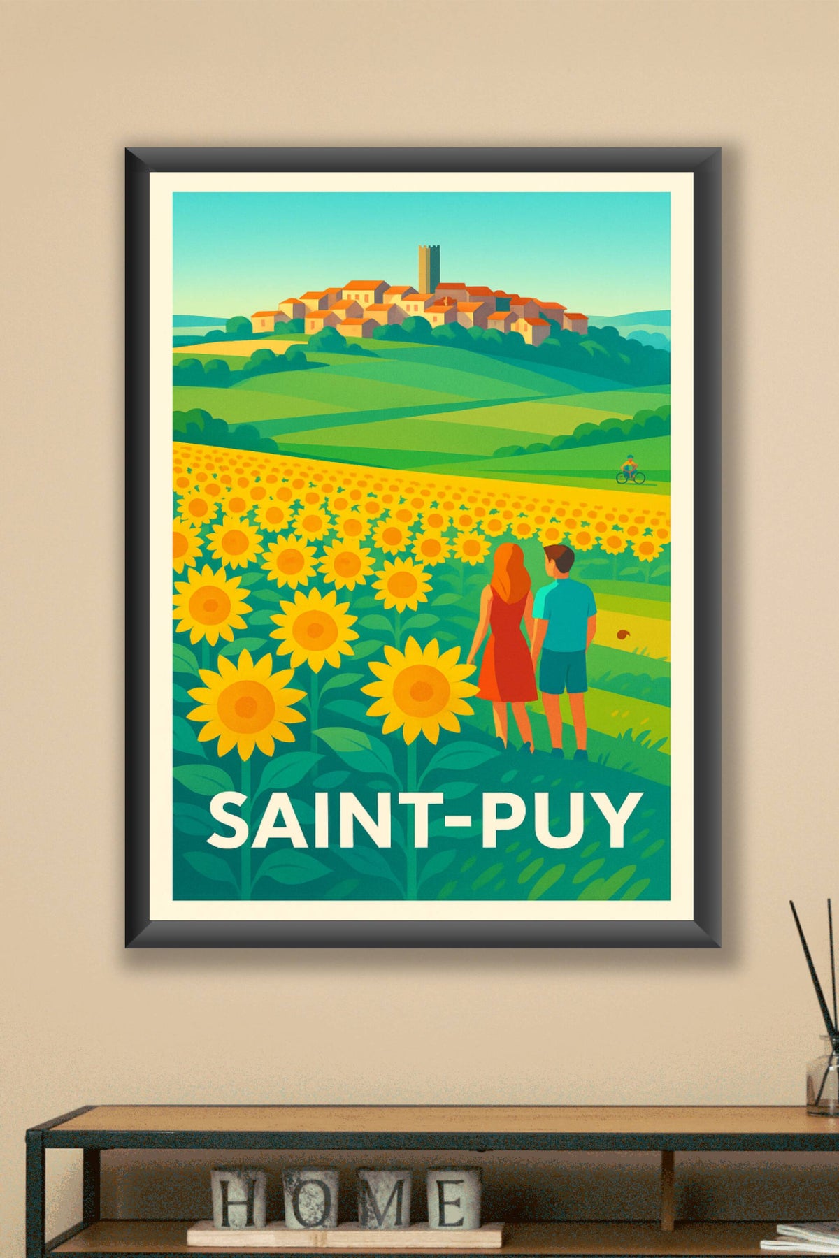 Affiche Saint-Puy — Évasion bucolique au cœur des tournesols · poster d'art de Saint-Puy