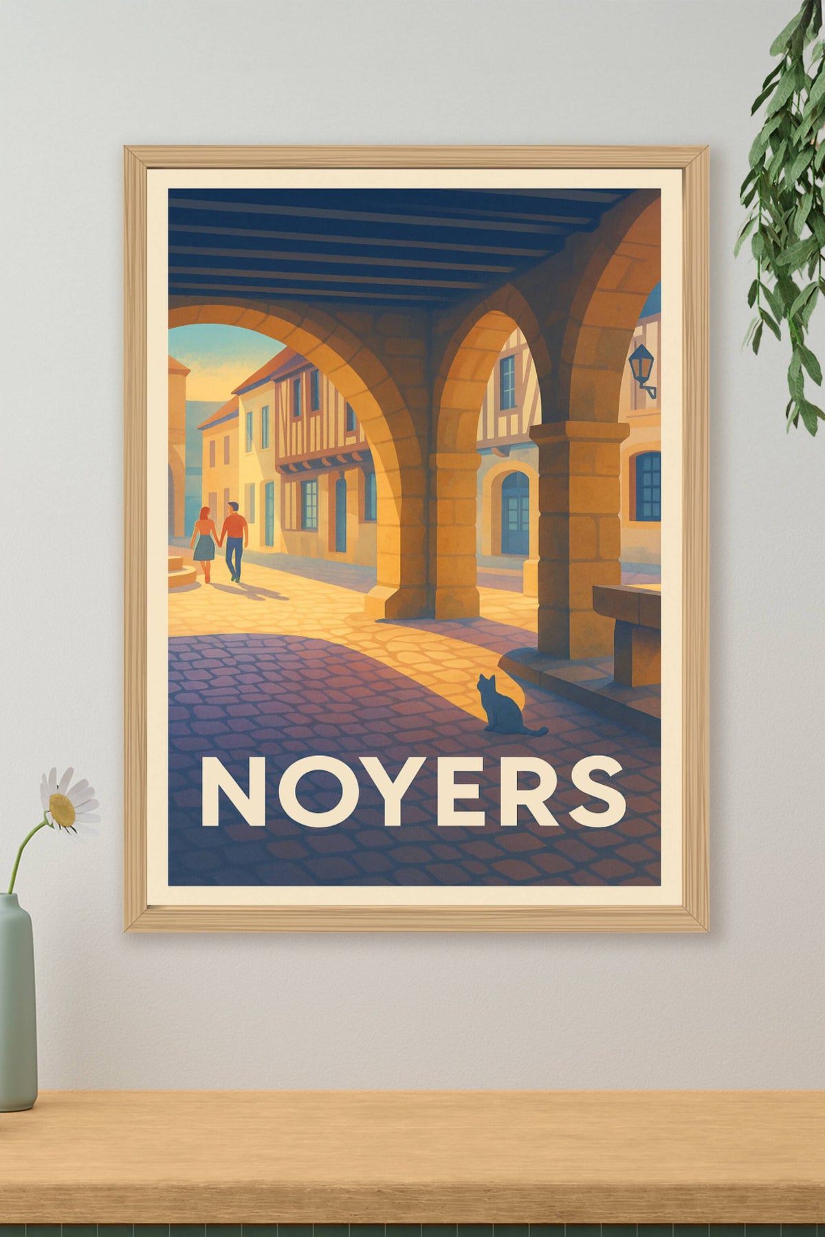 Affiche Noyers — Charme Médiéval et Douceur de Vivre · poster d'art de Noyers