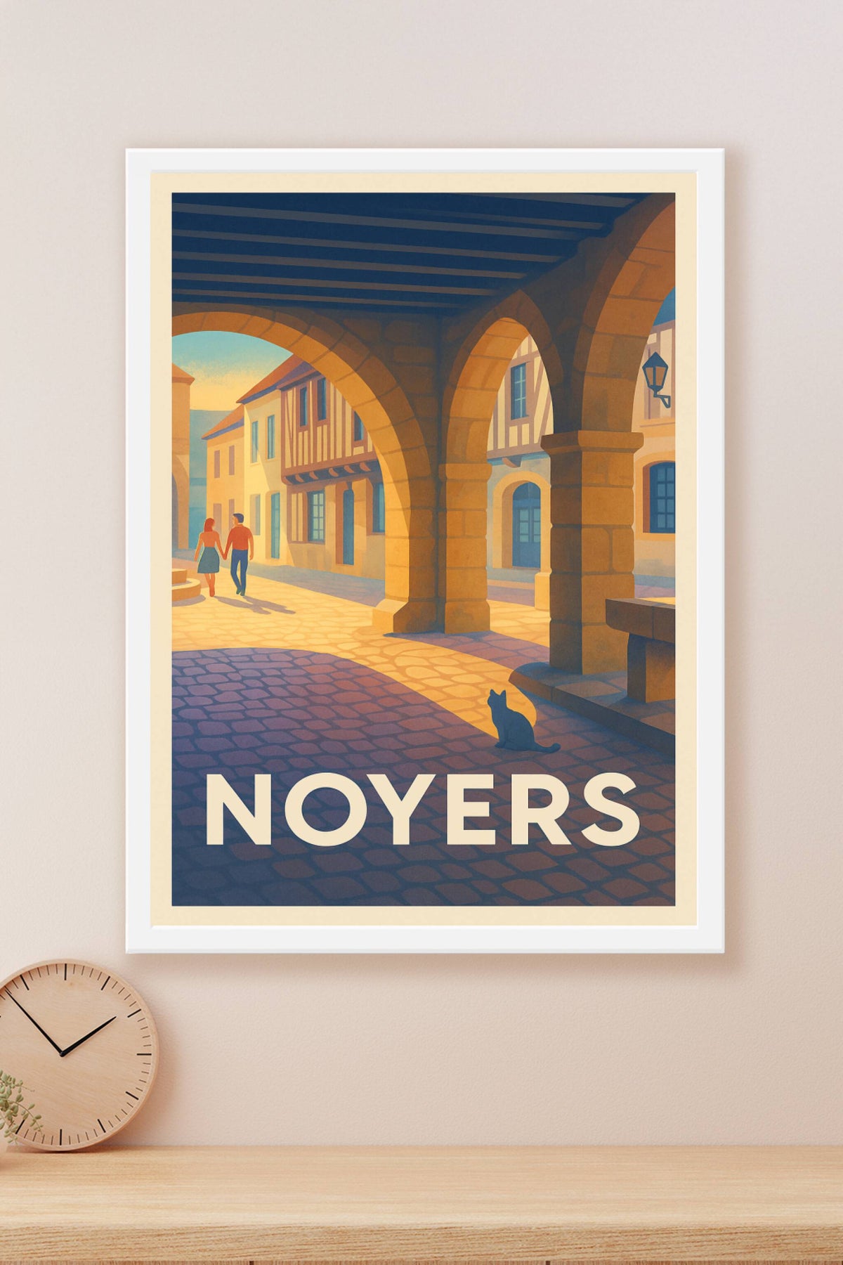 Affiche Noyers — Charme Médiéval et Douceur de Vivre · poster d'art de Noyers