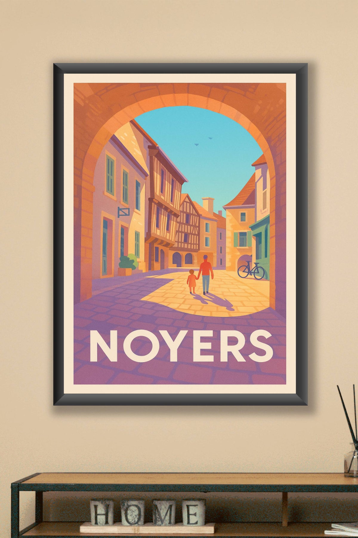 Affiche Noyers — L'élégance d'une balade médiévale · poster d'art de Noyers