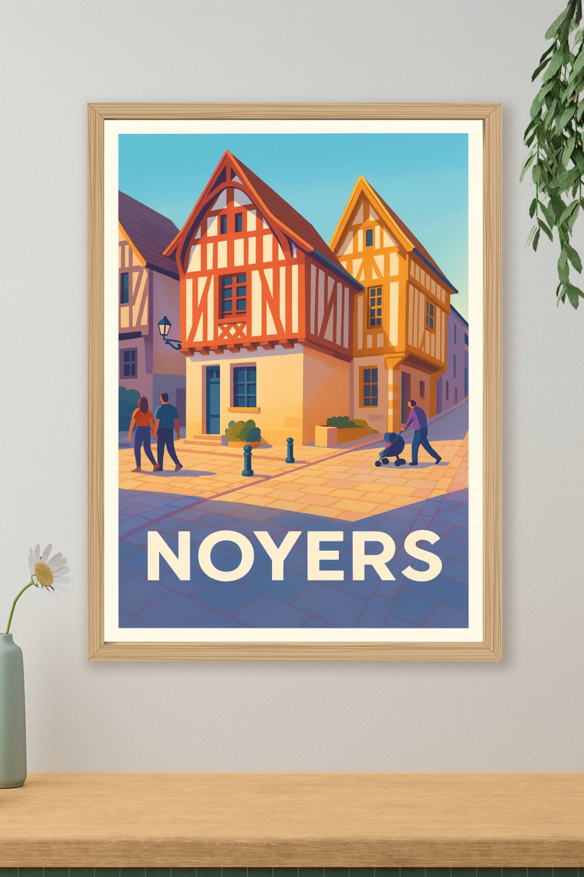 Affiche Noyers — Charme médiéval au cœur de la Bourgogne · poster d'art de Noyers