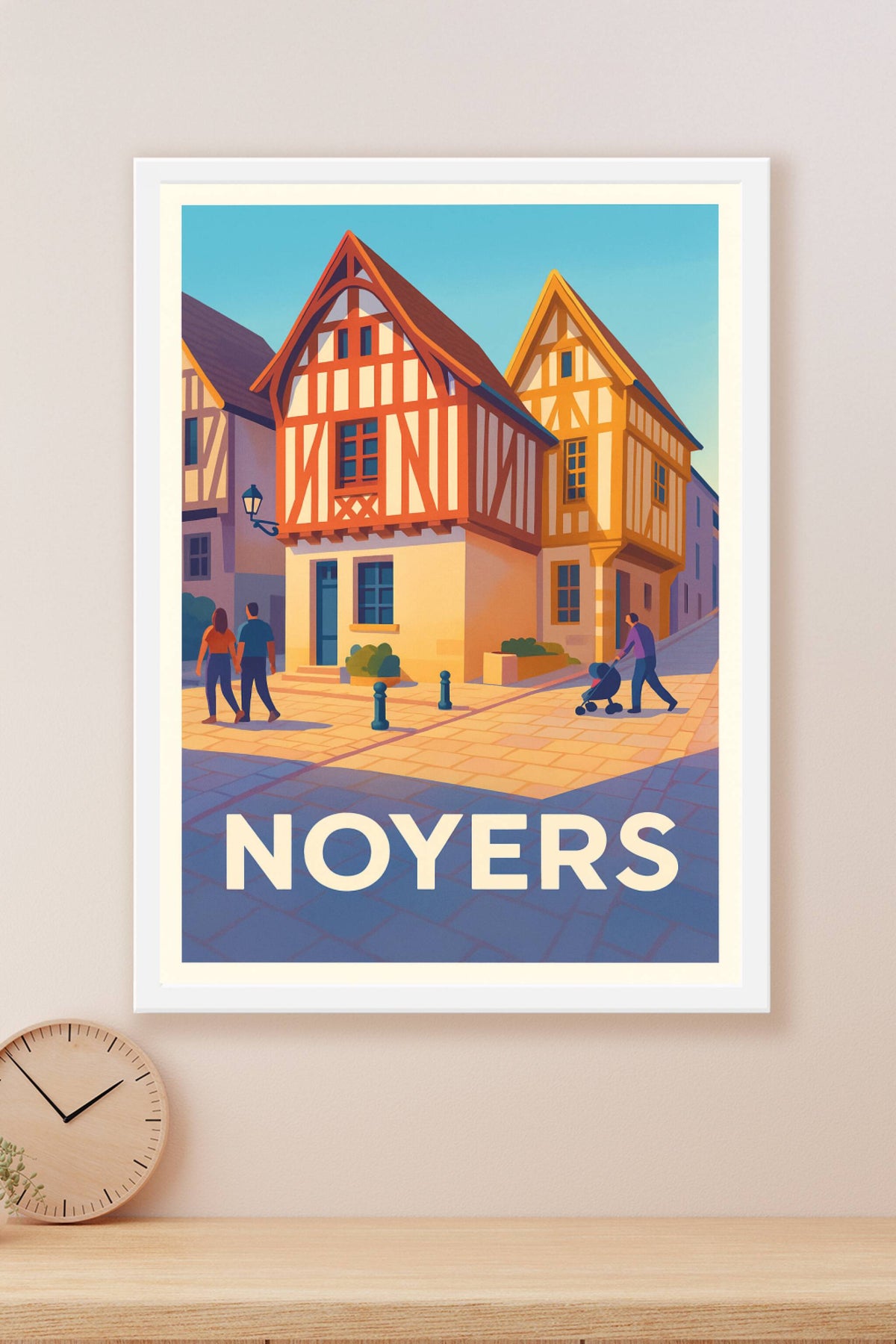 Affiche Noyers — Charme médiéval au cœur de la Bourgogne · poster d'art de Noyers