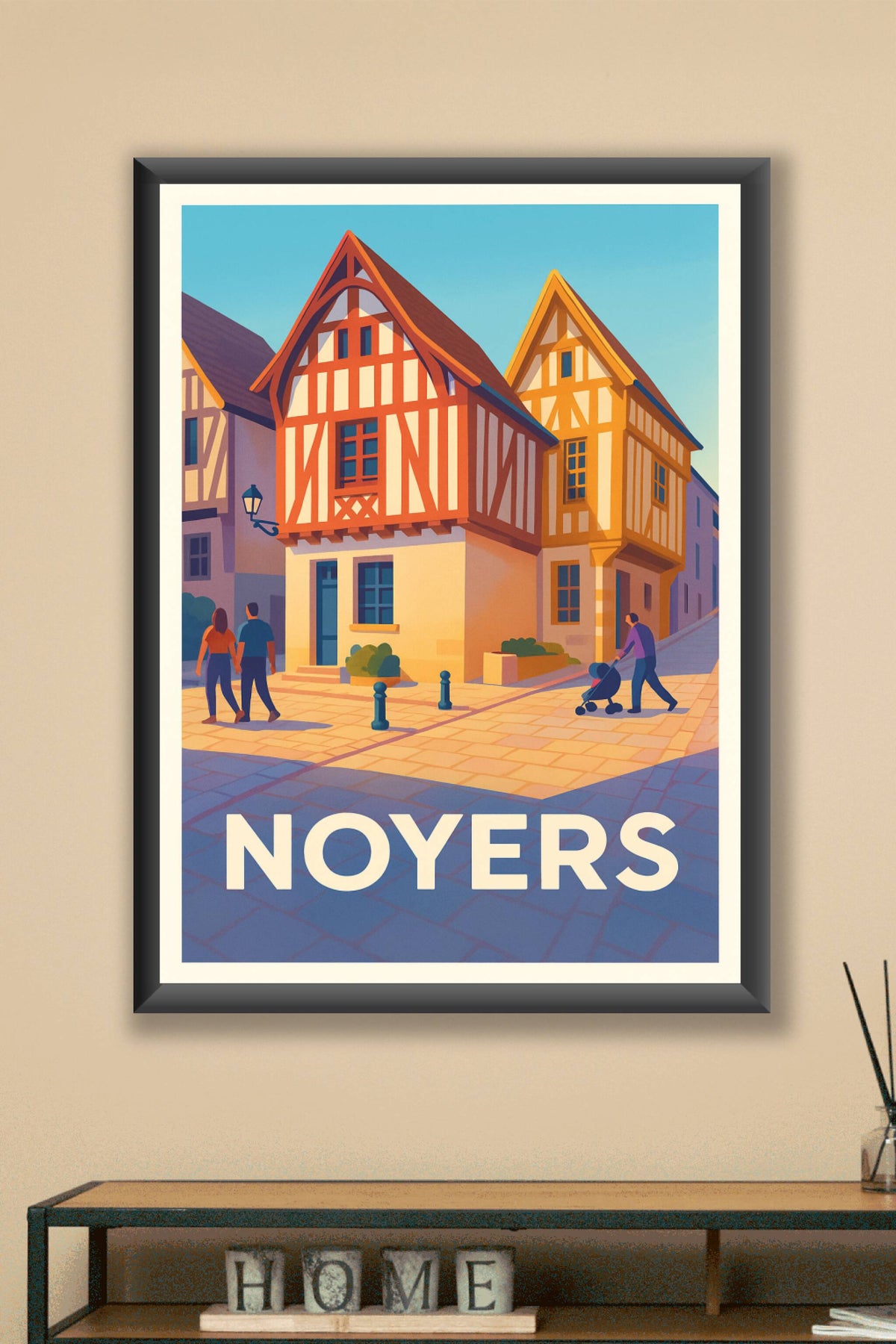 Affiche Noyers — Charme médiéval au cœur de la Bourgogne · poster d'art de Noyers