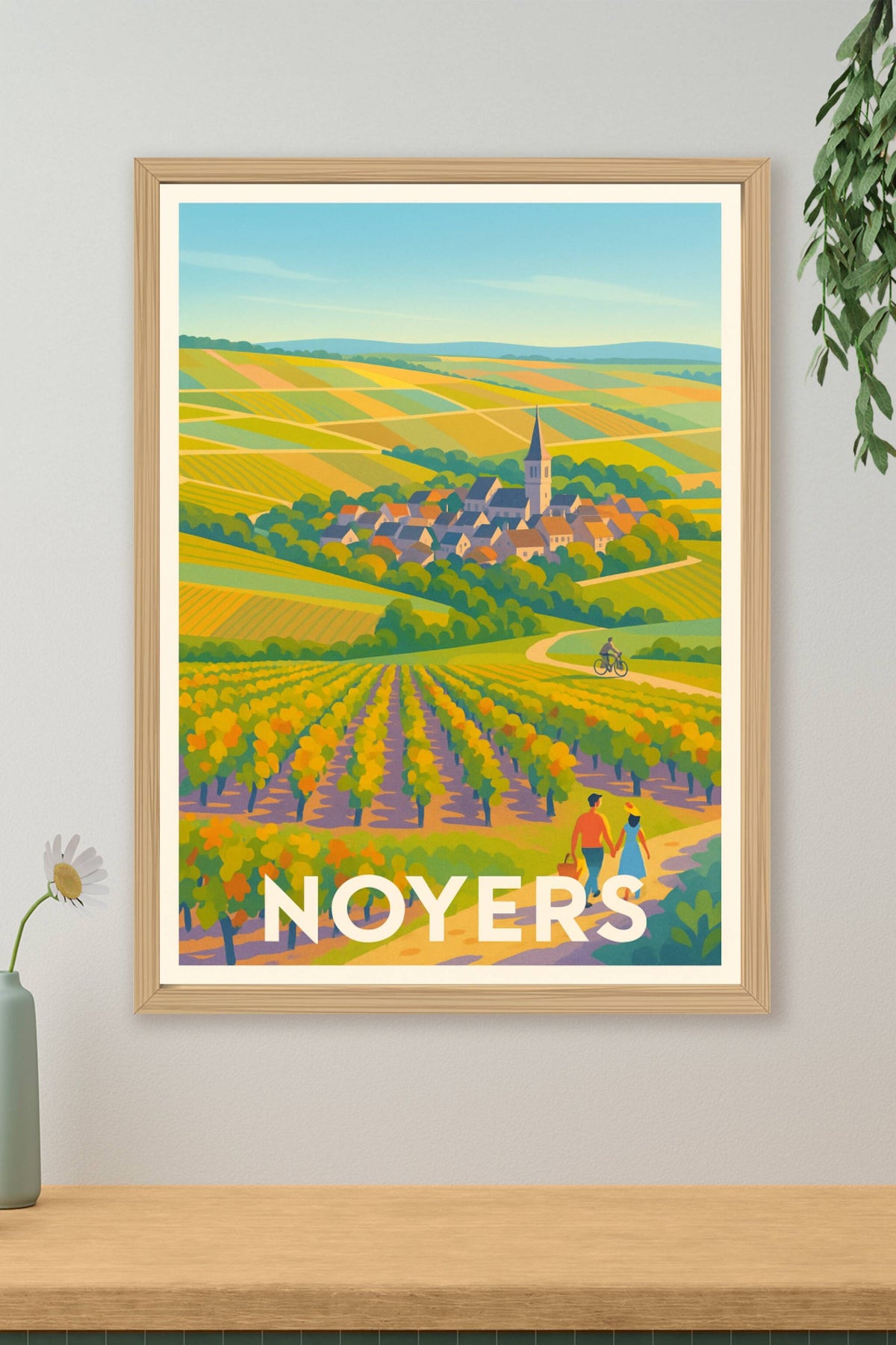 Affiche Noyers — Charme authentique au cœur des vignobles · poster d'art de Noyers