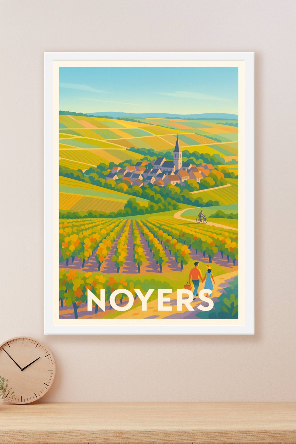 Affiche Noyers — Charme authentique au cœur des vignobles · poster d'art de Noyers