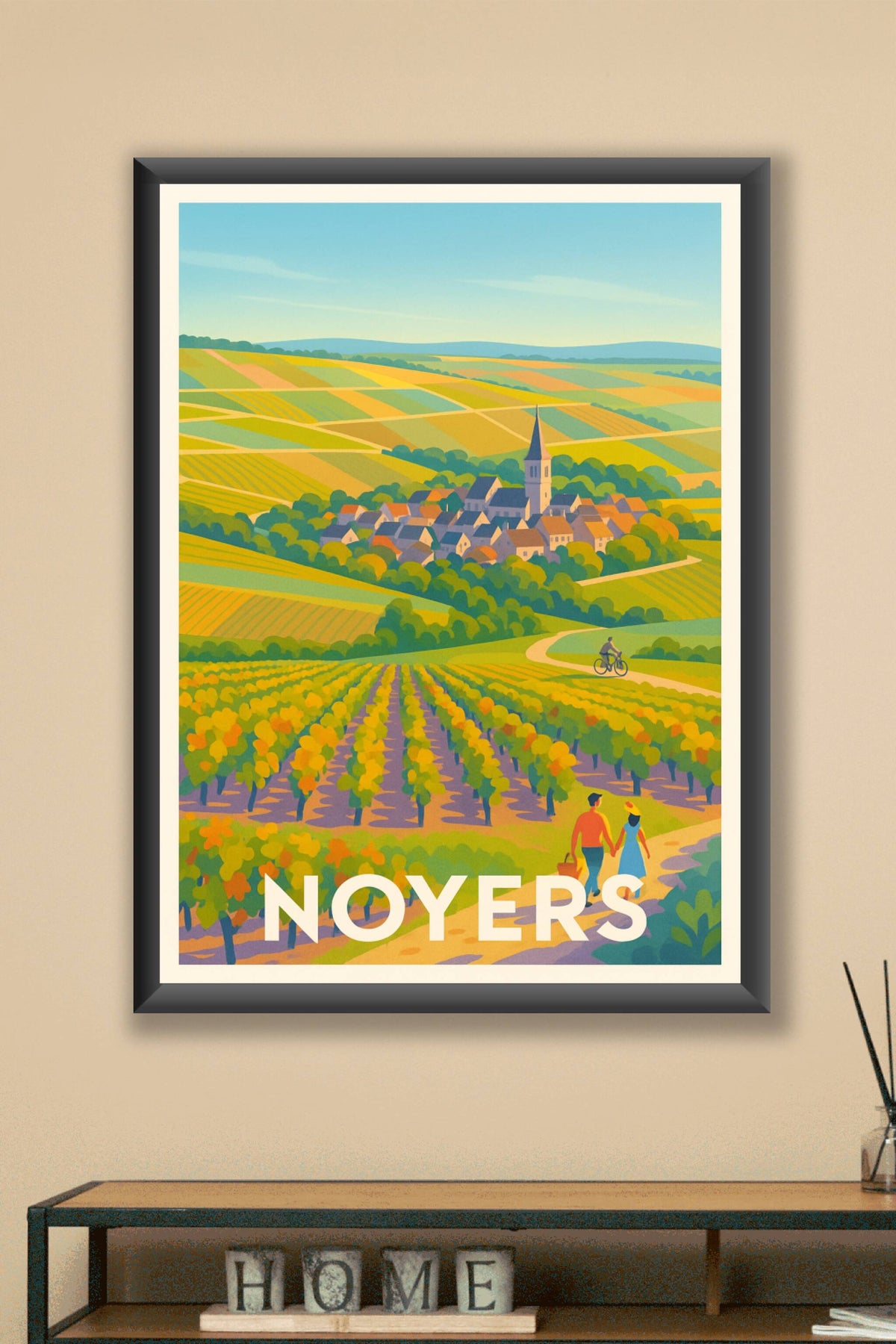 Affiche Noyers — Charme authentique au cœur des vignobles · poster d'art de Noyers