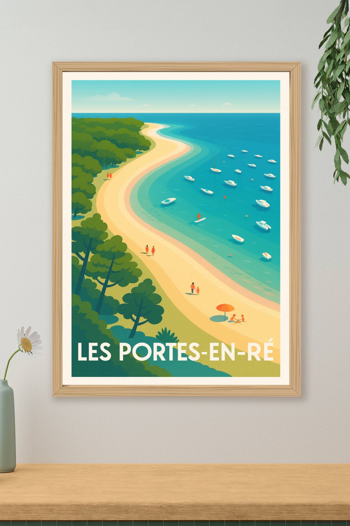 Affiche Les Portes-en-Ré — Évasion marine et douceur de vivre · poster d'art de Les Portes-en-Ré
