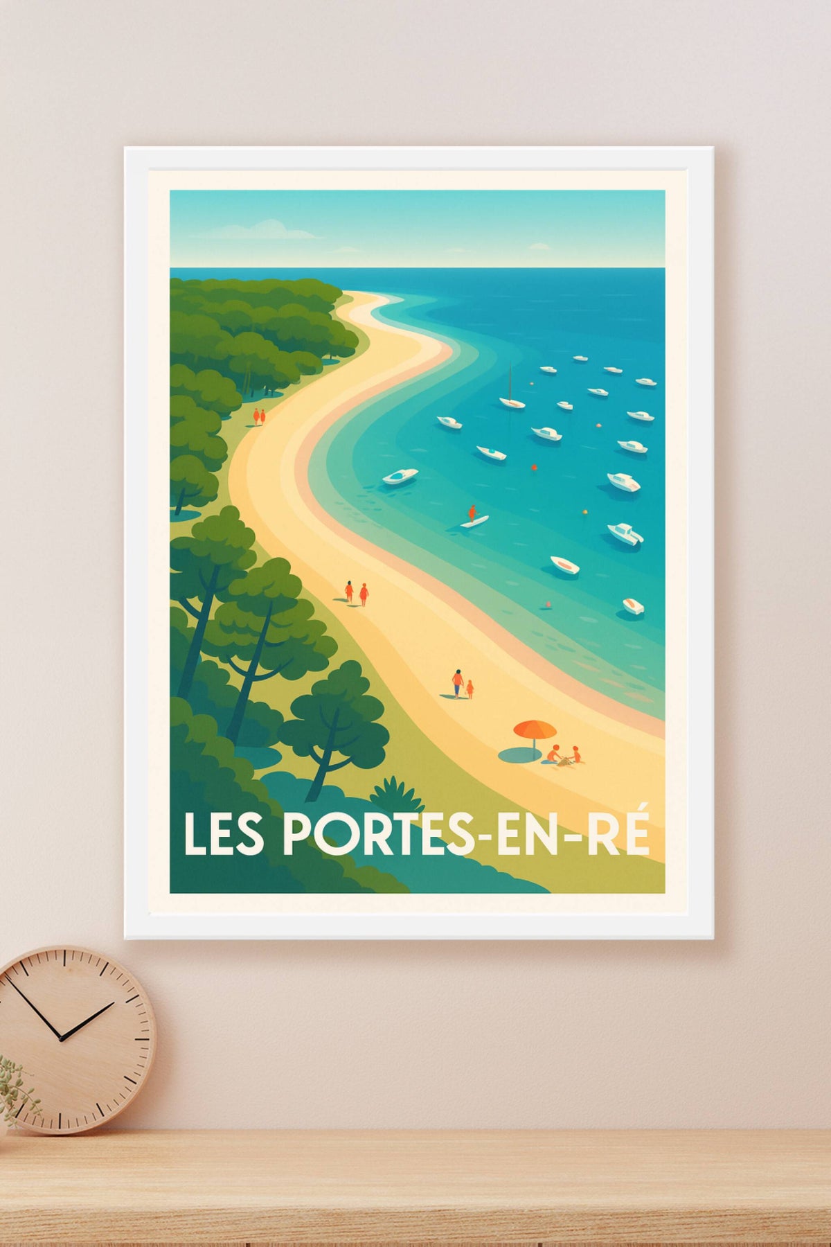Affiche Les Portes-en-Ré — Évasion marine et douceur de vivre · poster d'art de Les Portes-en-Ré