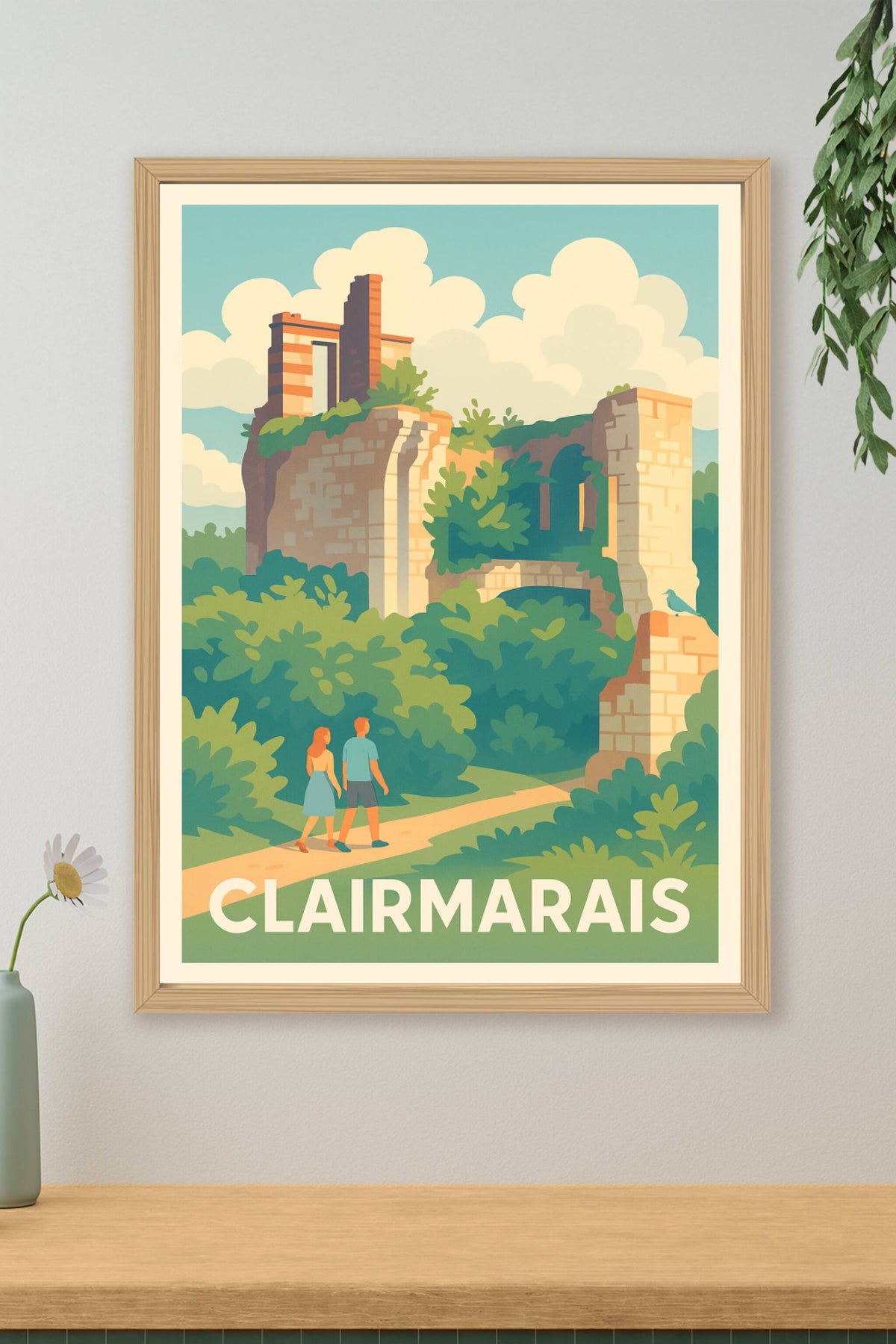 Affiche Clairmarais — Balade au cœur des ruines historiques · poster d'art de Clairmarais