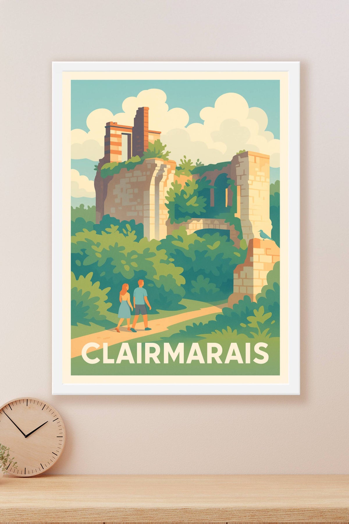 Affiche Clairmarais — Balade au cœur des ruines historiques · poster d'art de Clairmarais