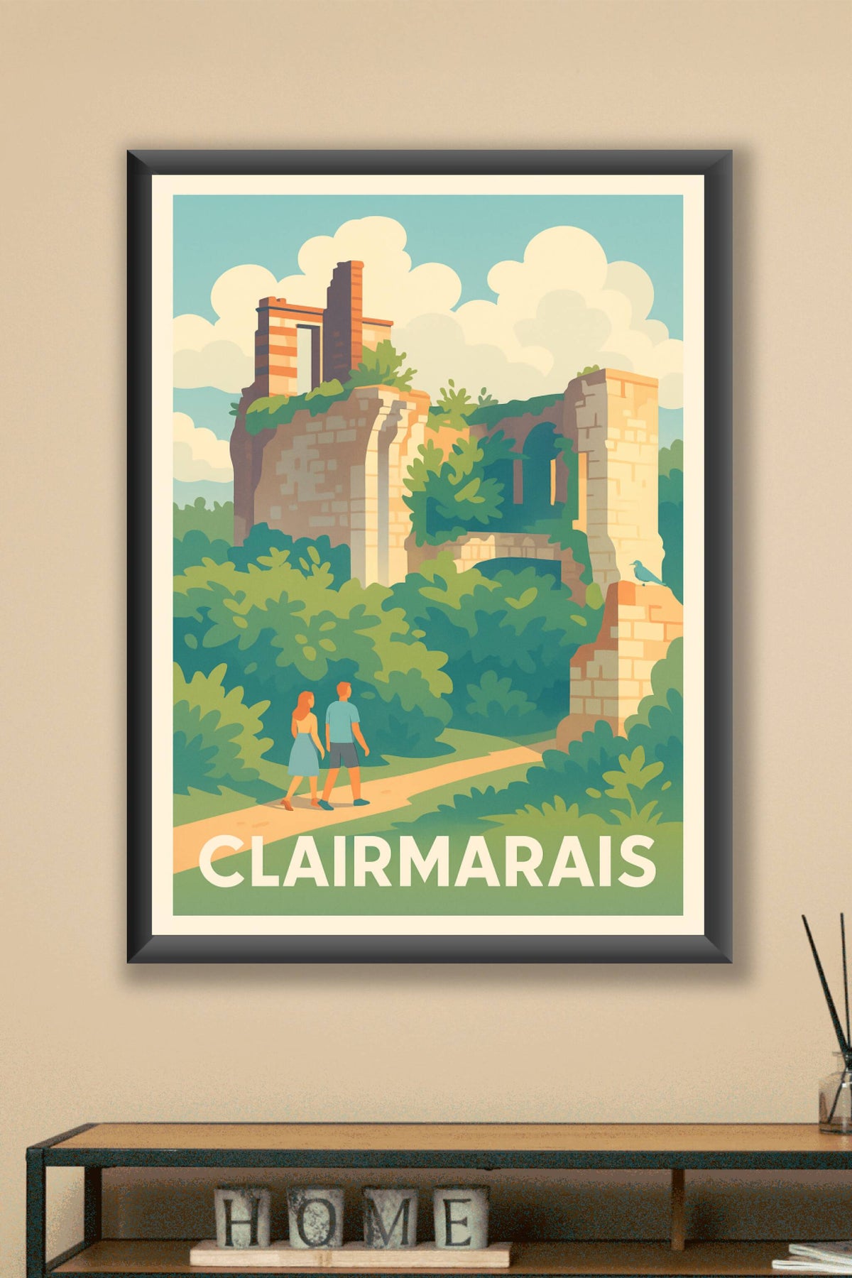 Affiche Clairmarais — Balade au cœur des ruines historiques · poster d'art de Clairmarais