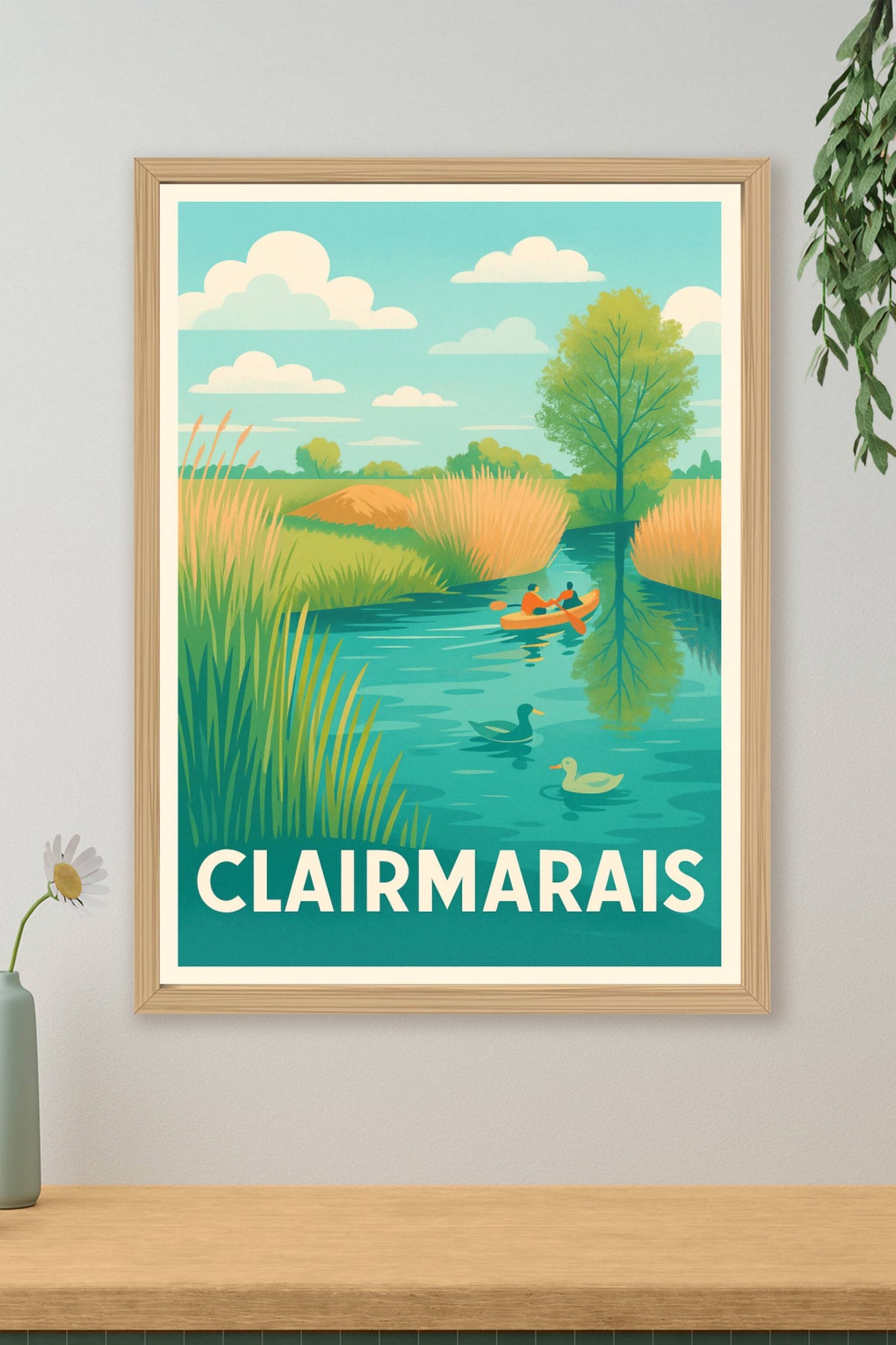 Affiche Clairmarais — Escapade zen au cœur de la nature · poster d'art de Clairmarais