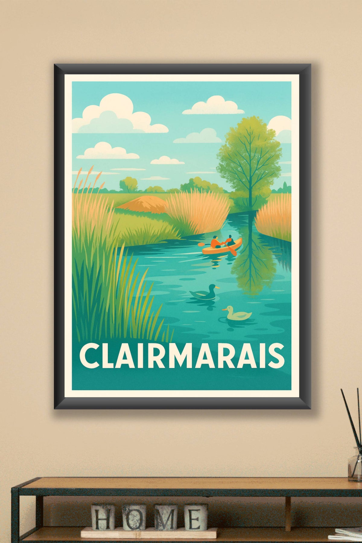 Affiche Clairmarais — Escapade zen au cœur de la nature · poster d'art de Clairmarais
