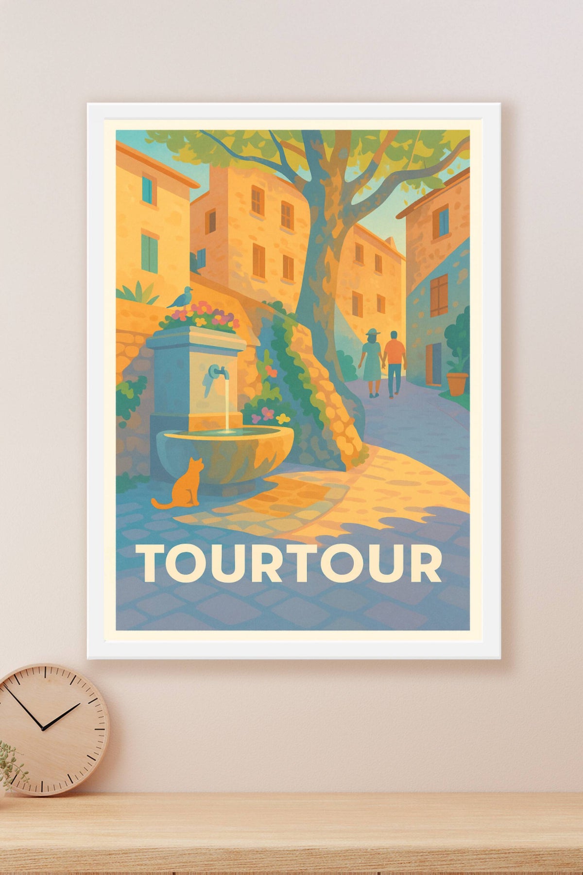 Affiche Tourtour — Charme provençal au cœur du village · poster d'art de Tourtour