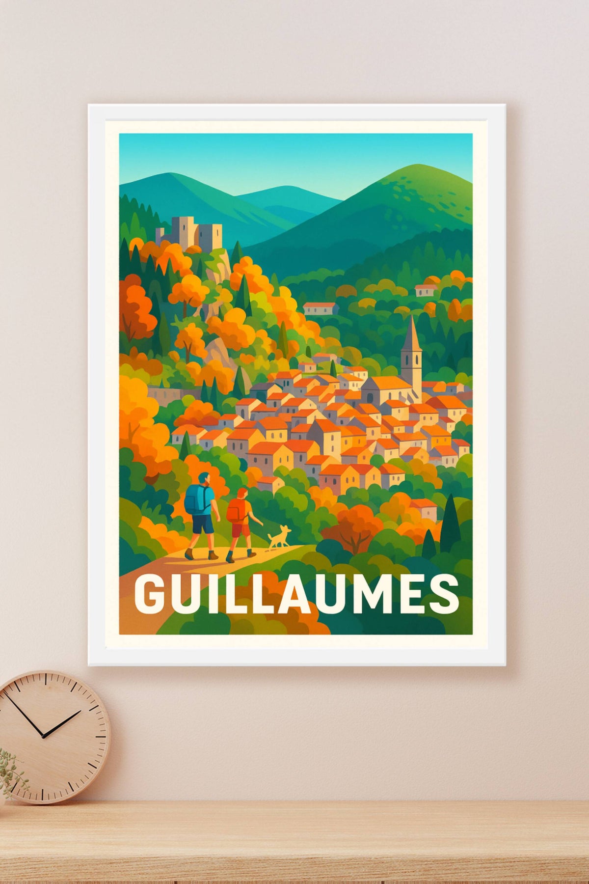 Affiche Guillaumes — Invitation à la randonnée en vallée colorée · poster d'art de Guillaumes