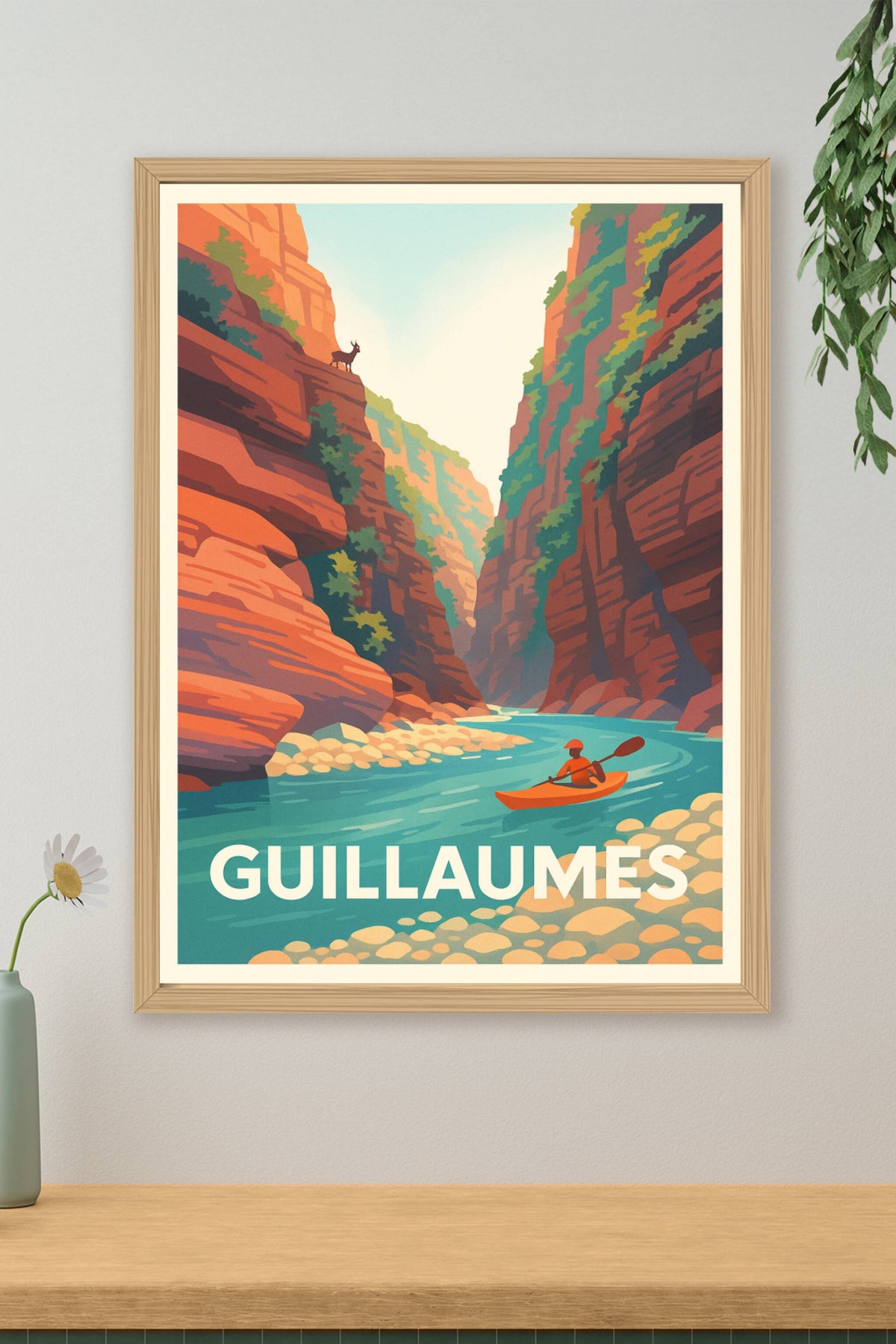 Affiche Guillaumes — L’évasion au cœur des gorges sauvages · poster d'art de Guillaumes
