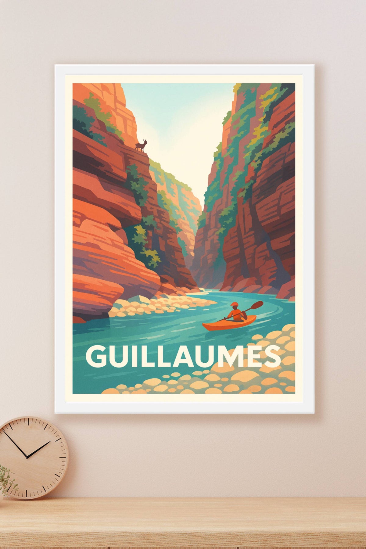 Affiche Guillaumes — L’évasion au cœur des gorges sauvages · poster d'art de Guillaumes