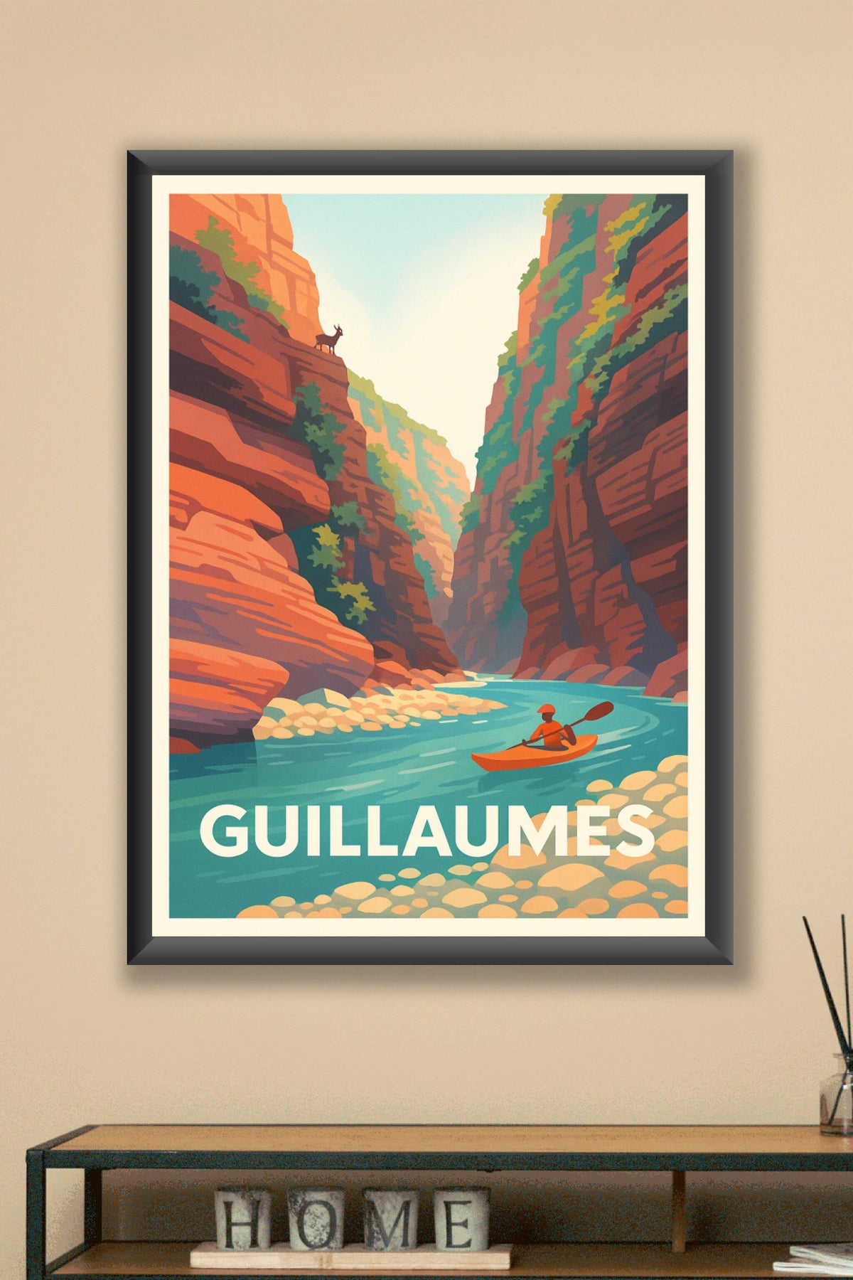 Affiche Guillaumes — L’évasion au cœur des gorges sauvages · poster d'art de Guillaumes